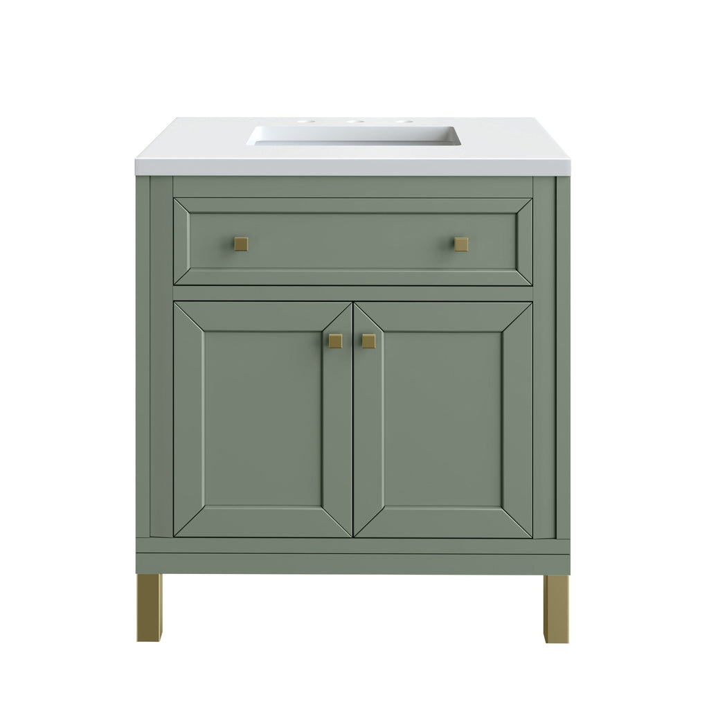 Smokey Celadon / White Zeus - 3 Faucet Holes