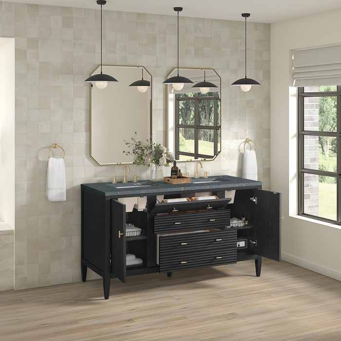 Carbon Oak / Parisien Bleu - 3 Faucet Holes