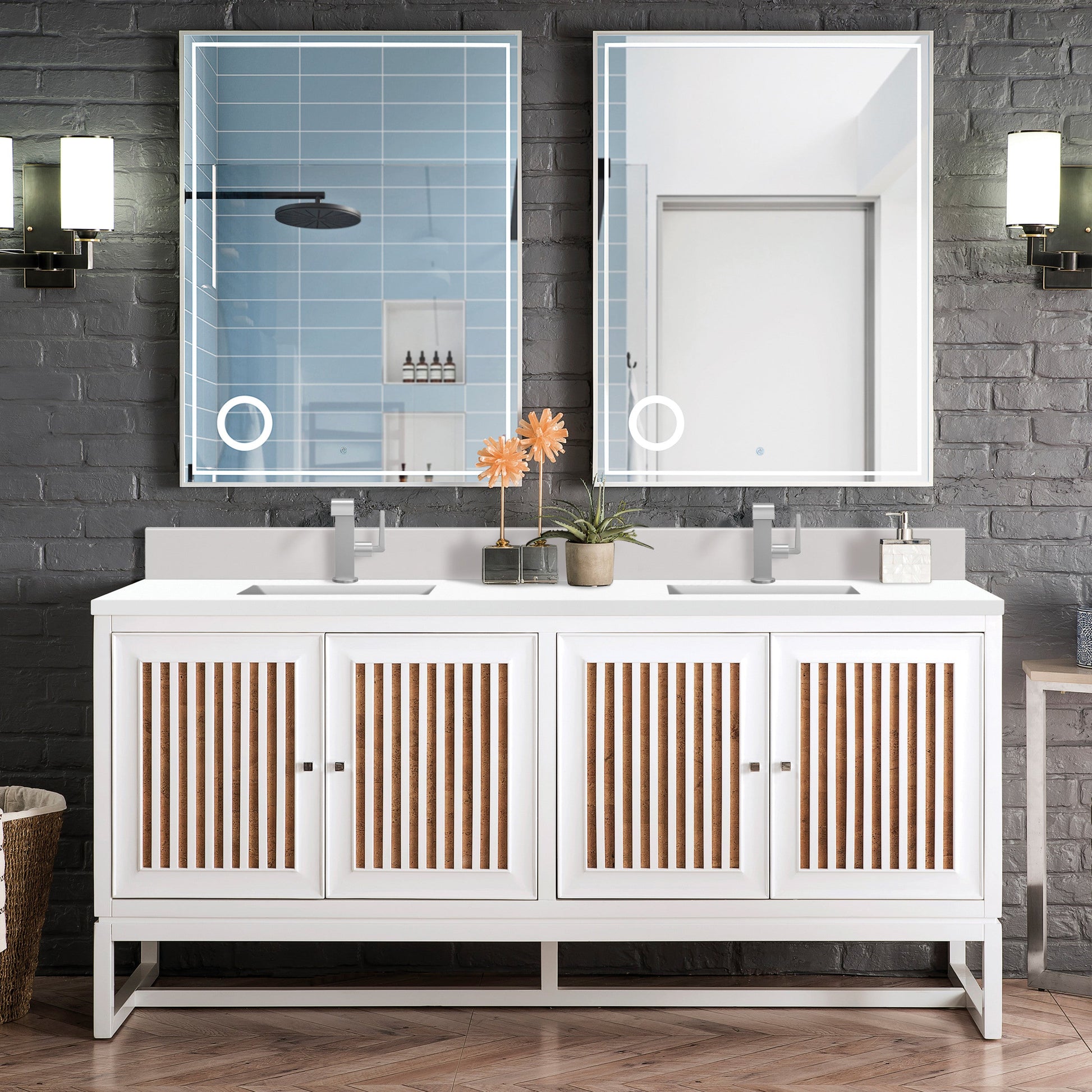 Glossy White / White Zeus - 1 Faucet Hole