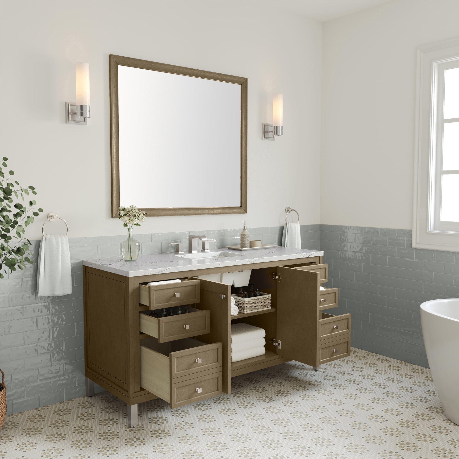Walnut Whisper / Ethereal Noctis - 3 Faucet Holes