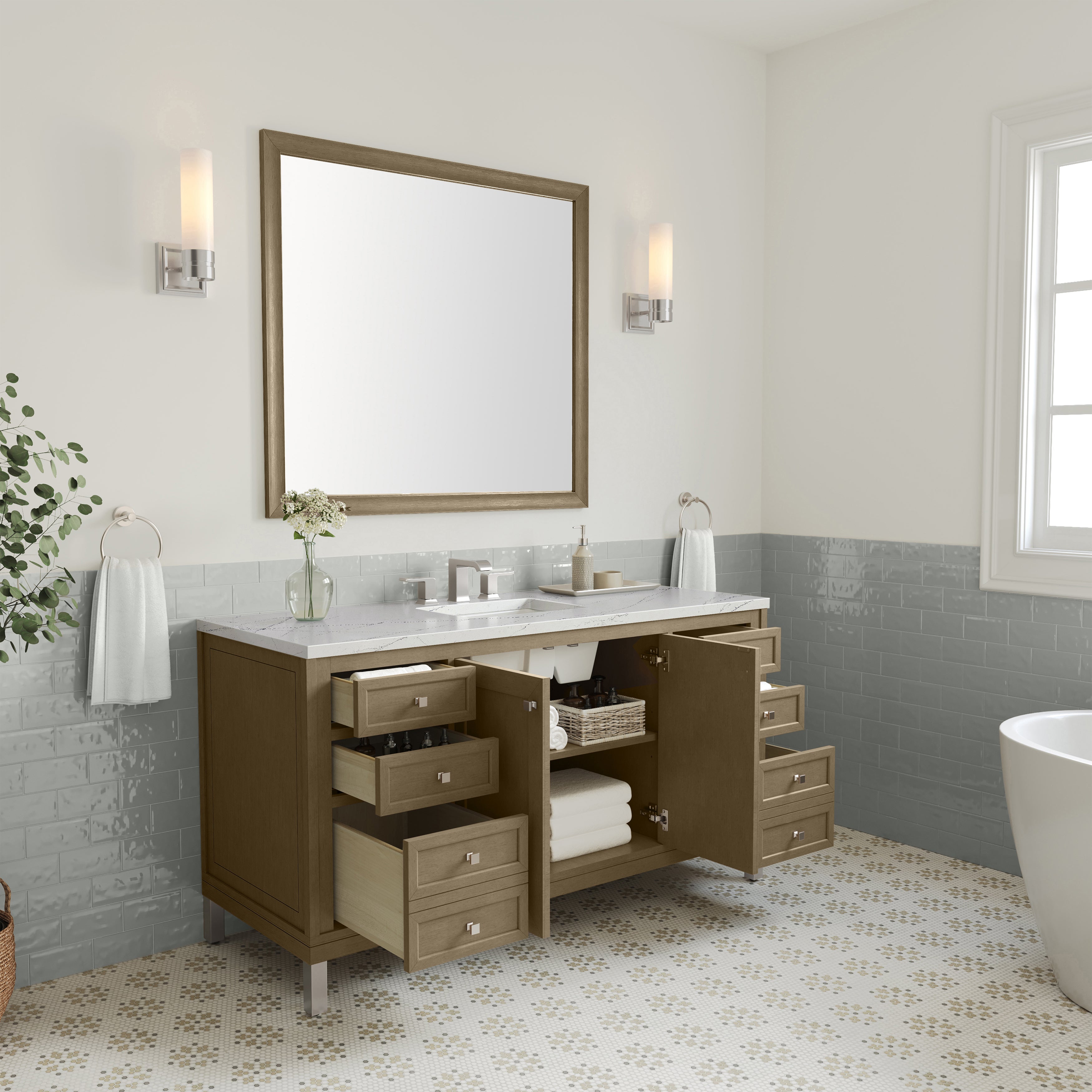 Walnut Whisper / Ethereal Noctis - 3 Faucet Holes