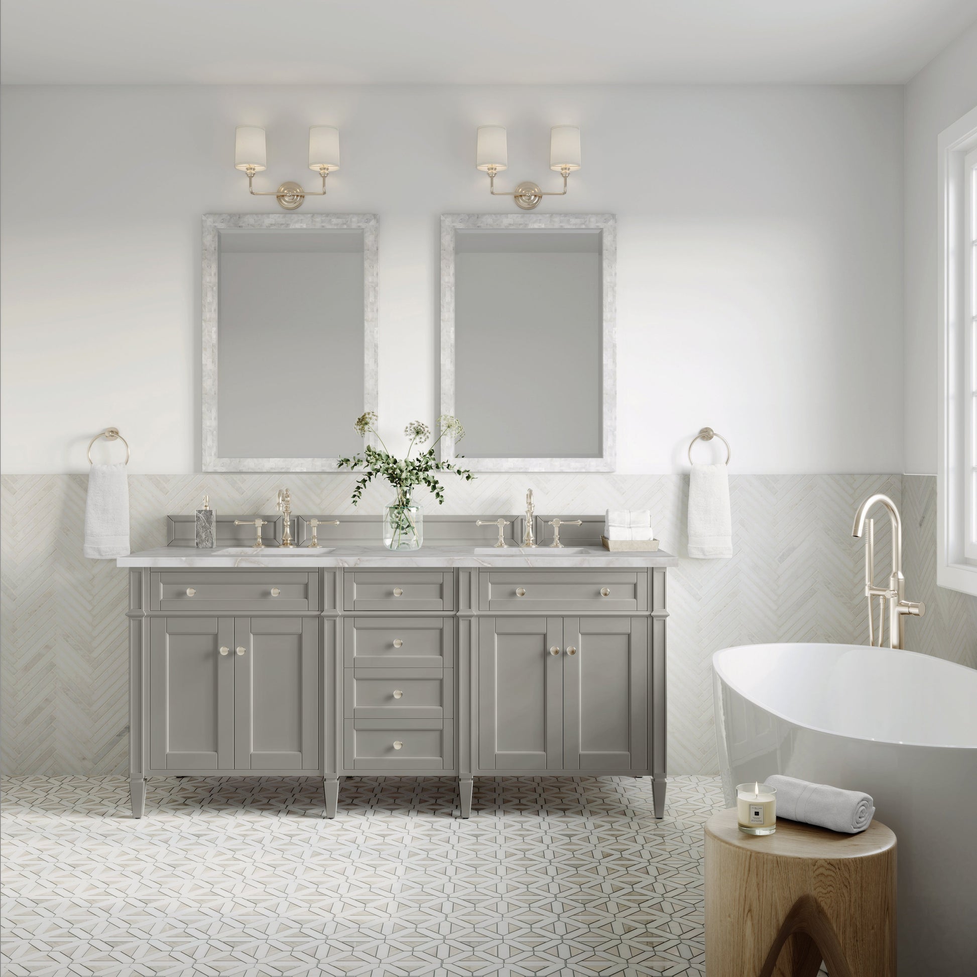 Urban Gray / Victorian Silver - 3 Faucet Holes