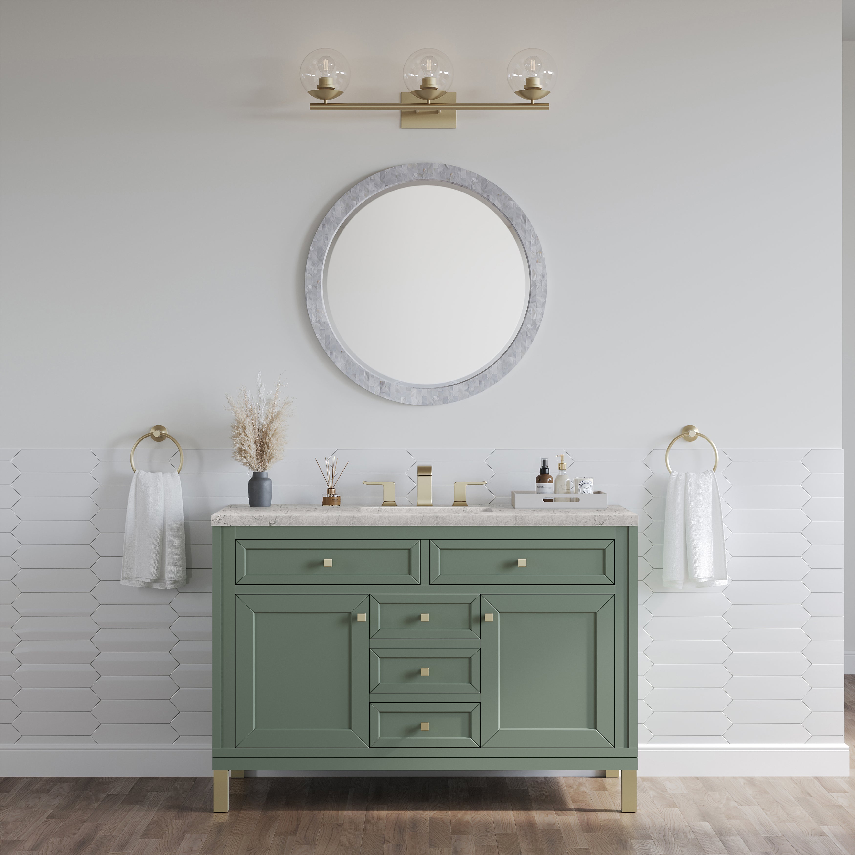 Smokey Celadon / Eternal Jasmine Pearl - 3 Faucet Holes