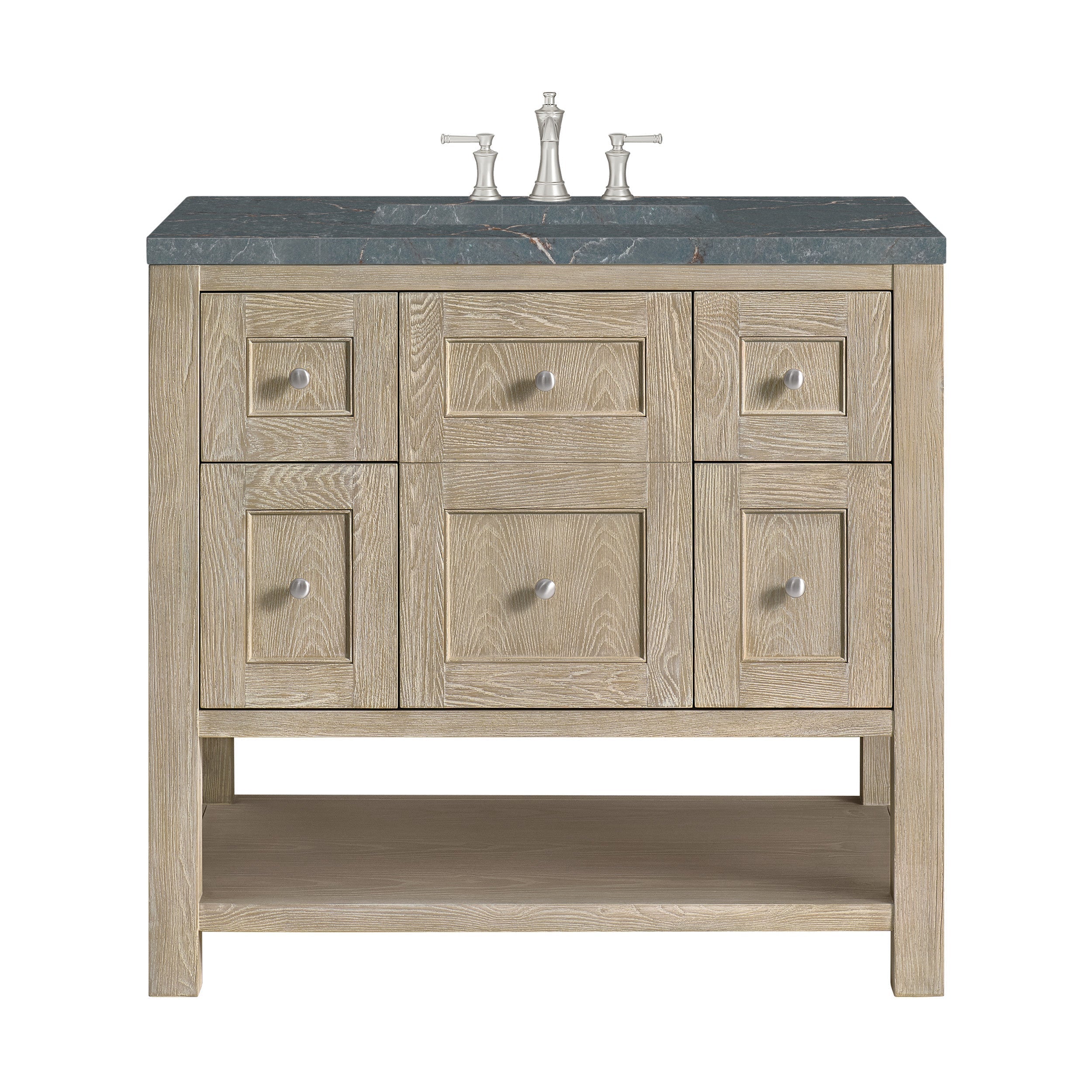Whitewashed Oak / Parisien Bleu - 3 Faucet Holes