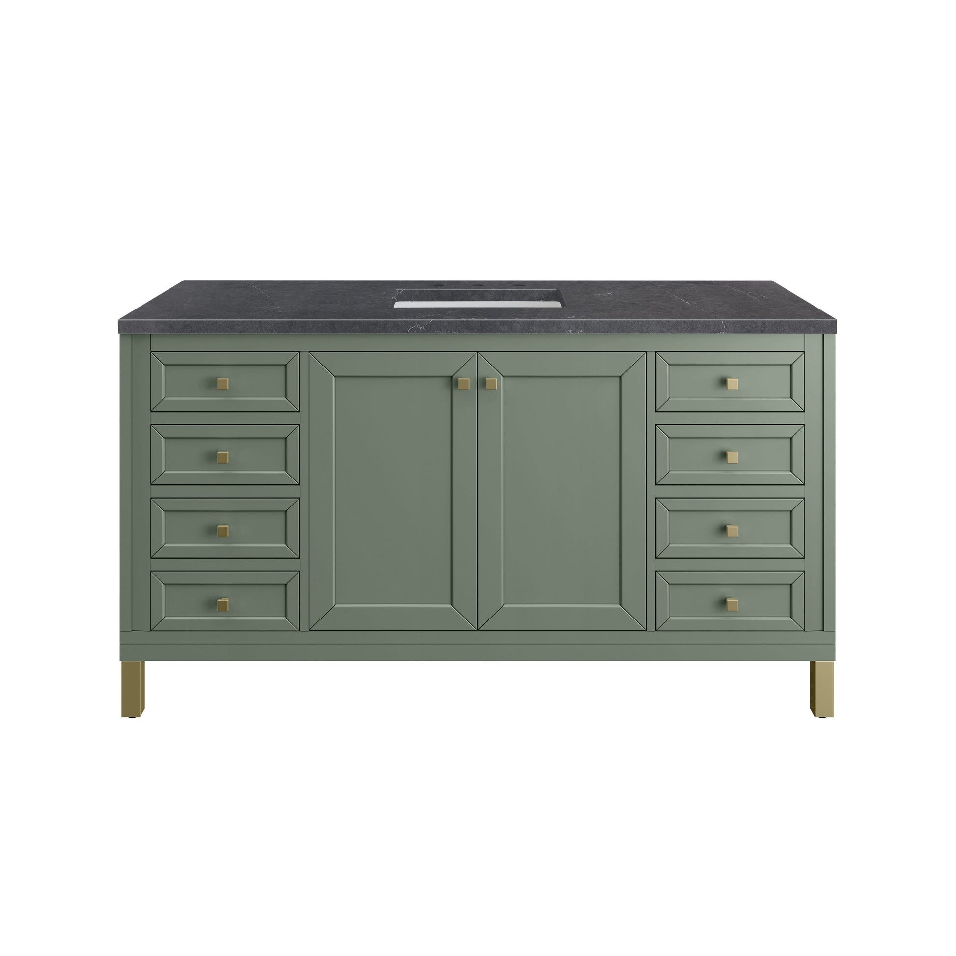 Smokey Celadon / Charcoal Soapstone - 3 Faucet Holes