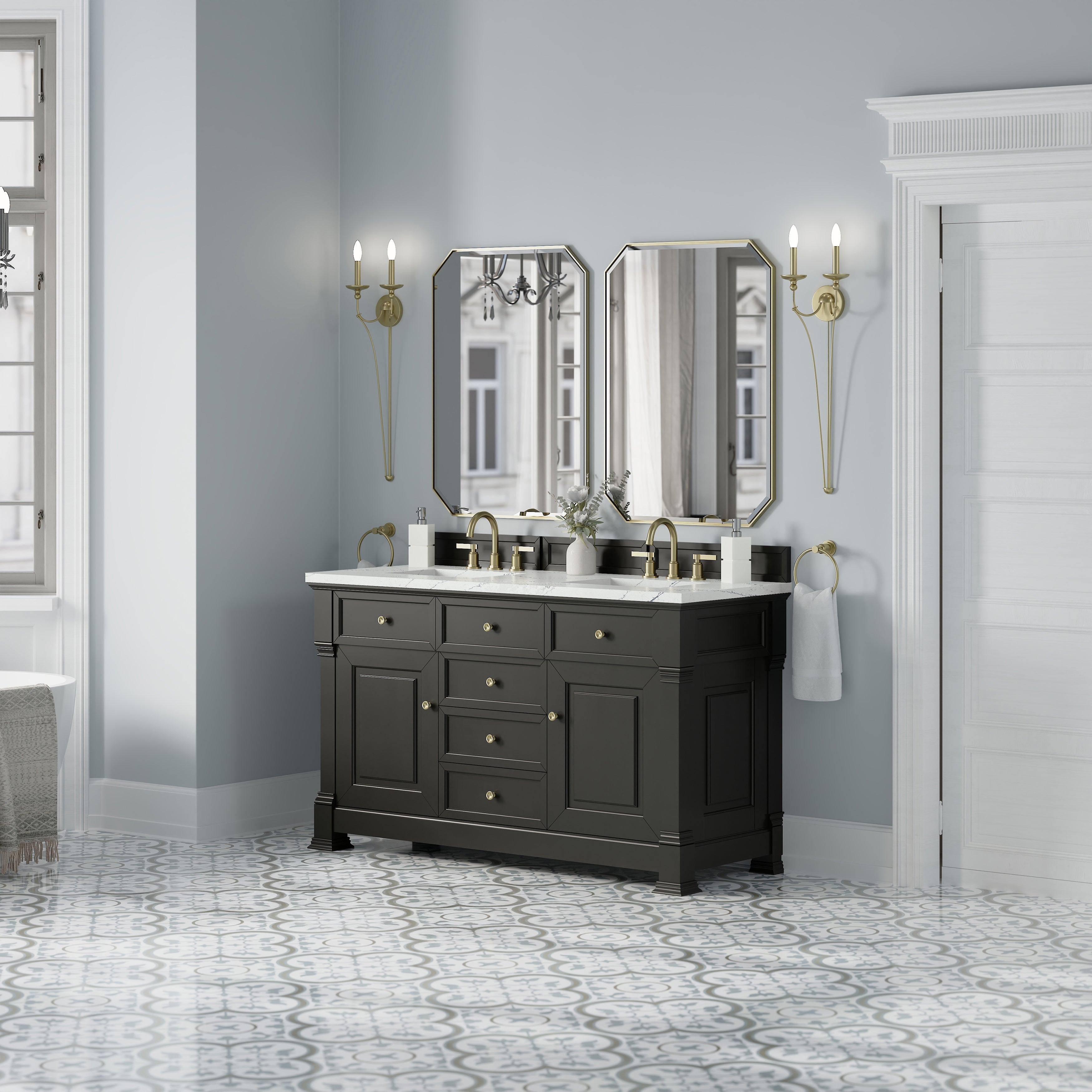 Black Onyx / Ethereal Noctis - 3 Faucet Holes