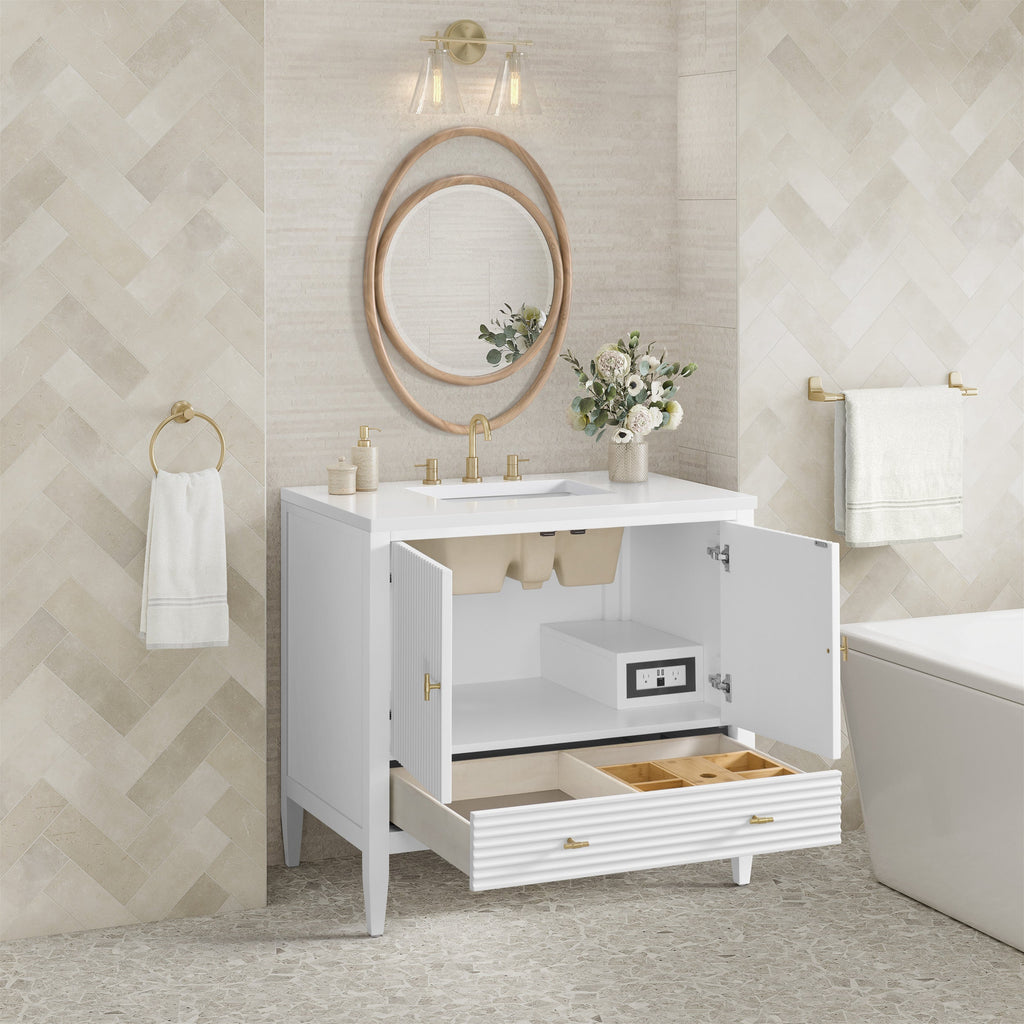 Bright White / White Zeus - 3 Faucet Holes