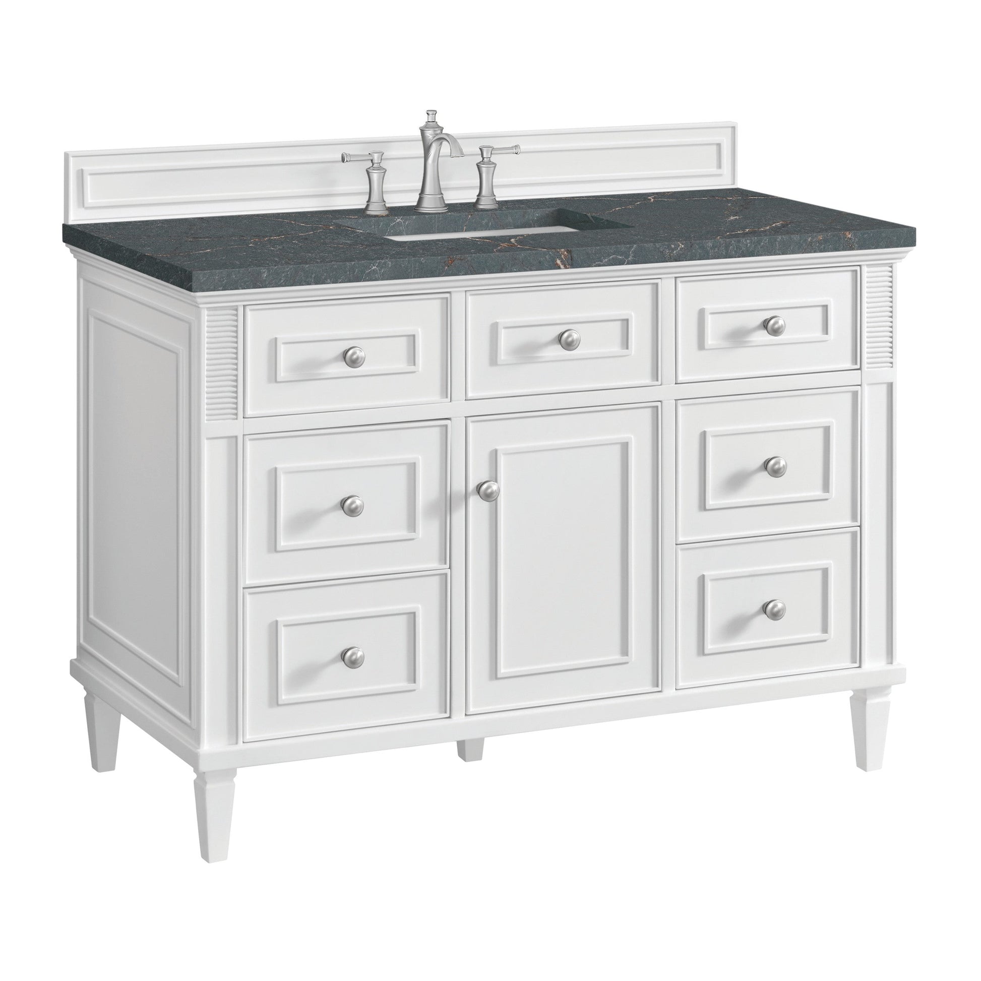 Bright White / Parisien Bleu - 3 Faucet Holes