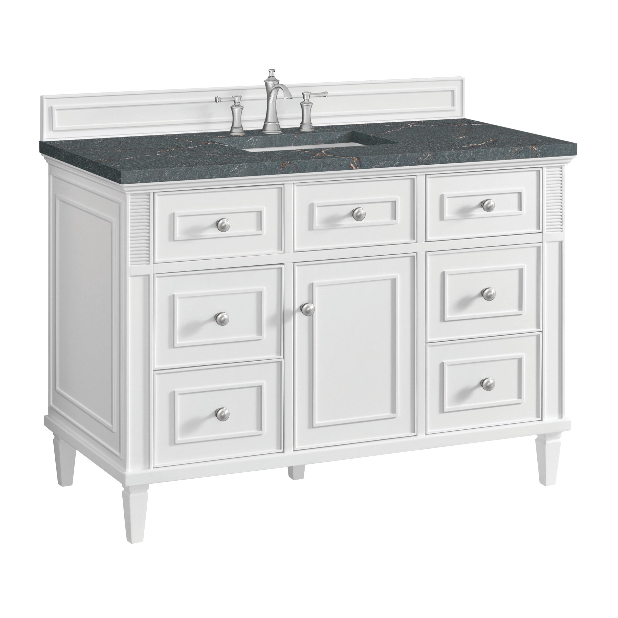 Bright White / Parisien Bleu - 3 Faucet Holes