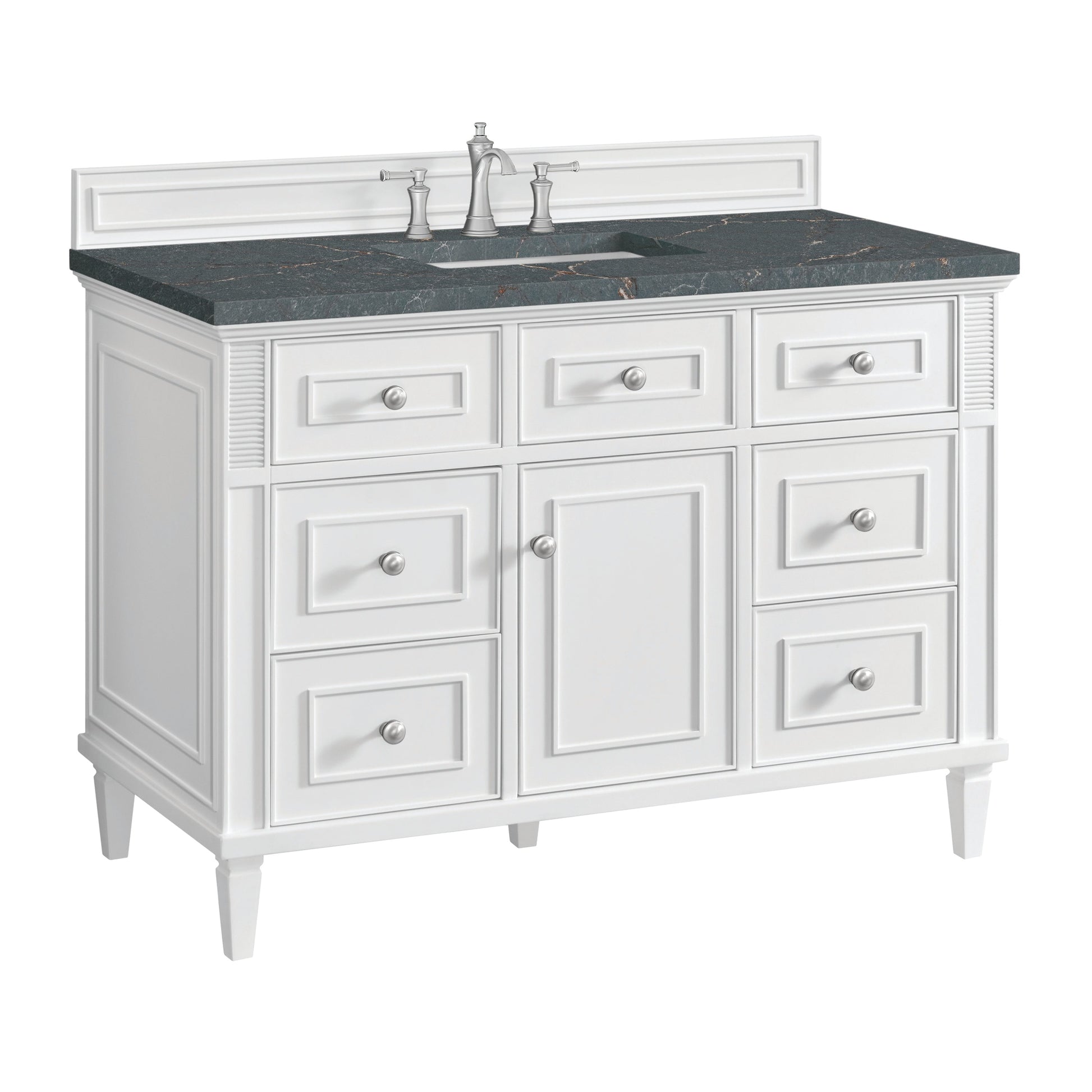 Bright White / Parisien Bleu - 3 Faucet Holes