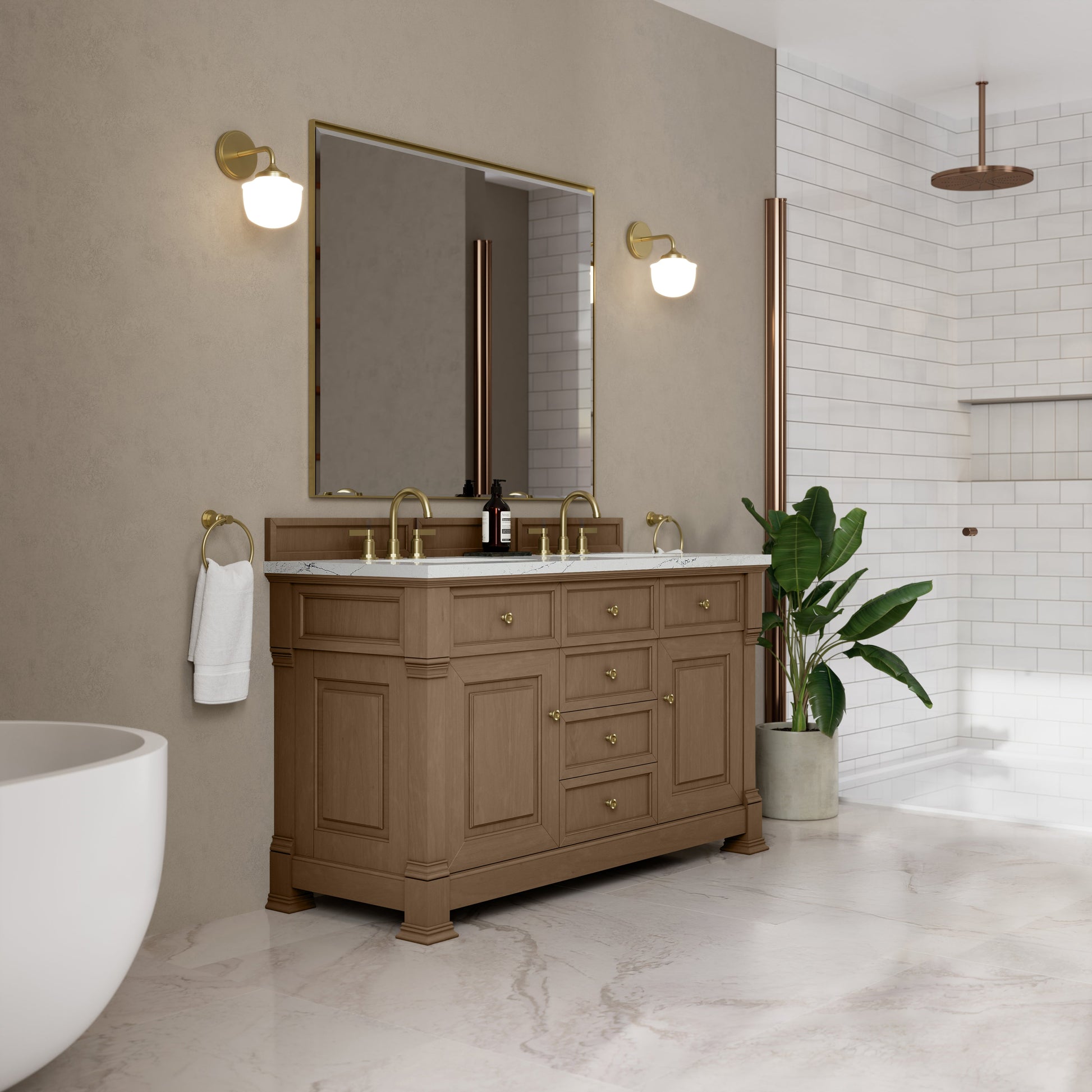 Pecan / Ethereal Noctis - 3 Faucet Holes