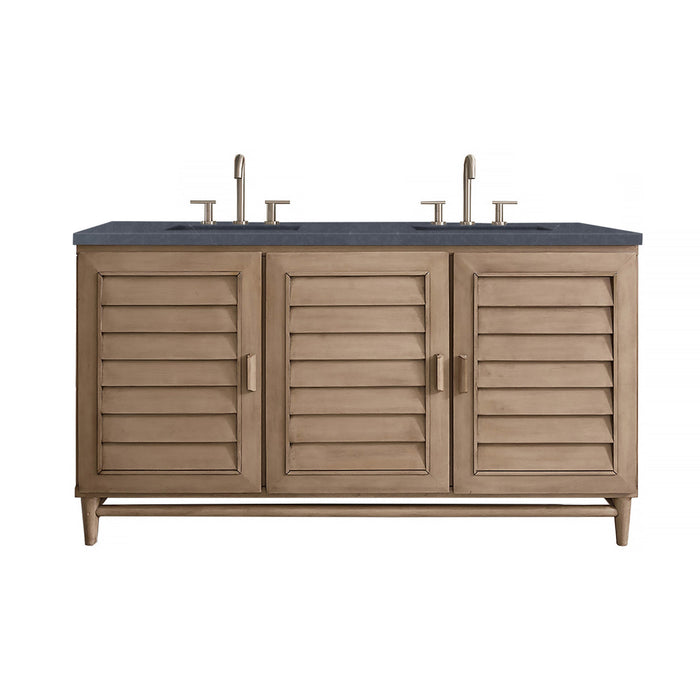 Whitewashed Walnut / Charcoal Soapstone - 3 Faucet Holes