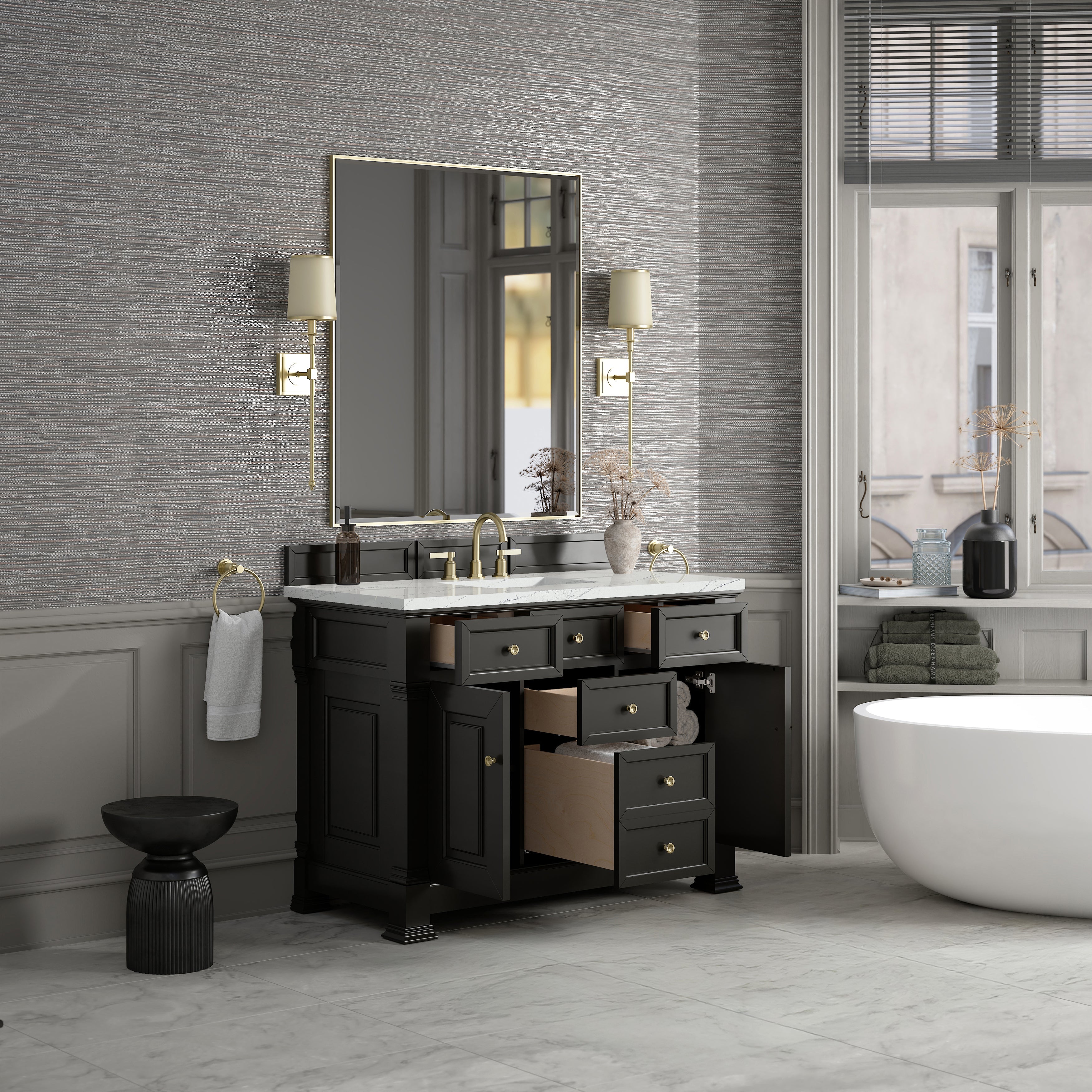 Black Onyx / Ethereal Noctis - 3 Faucet Holes