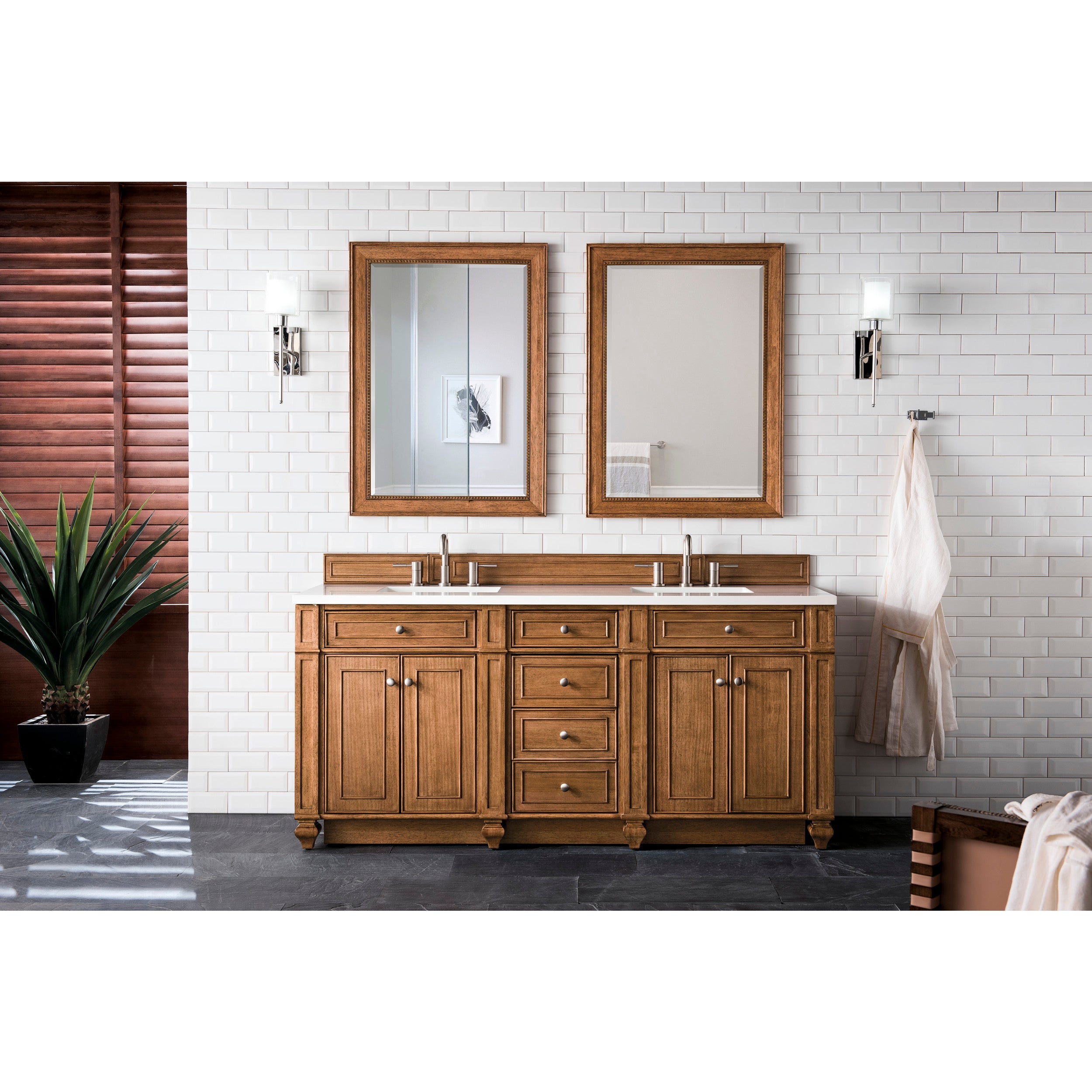 Saddle Brown / White Zeus - 3 Faucet Holes