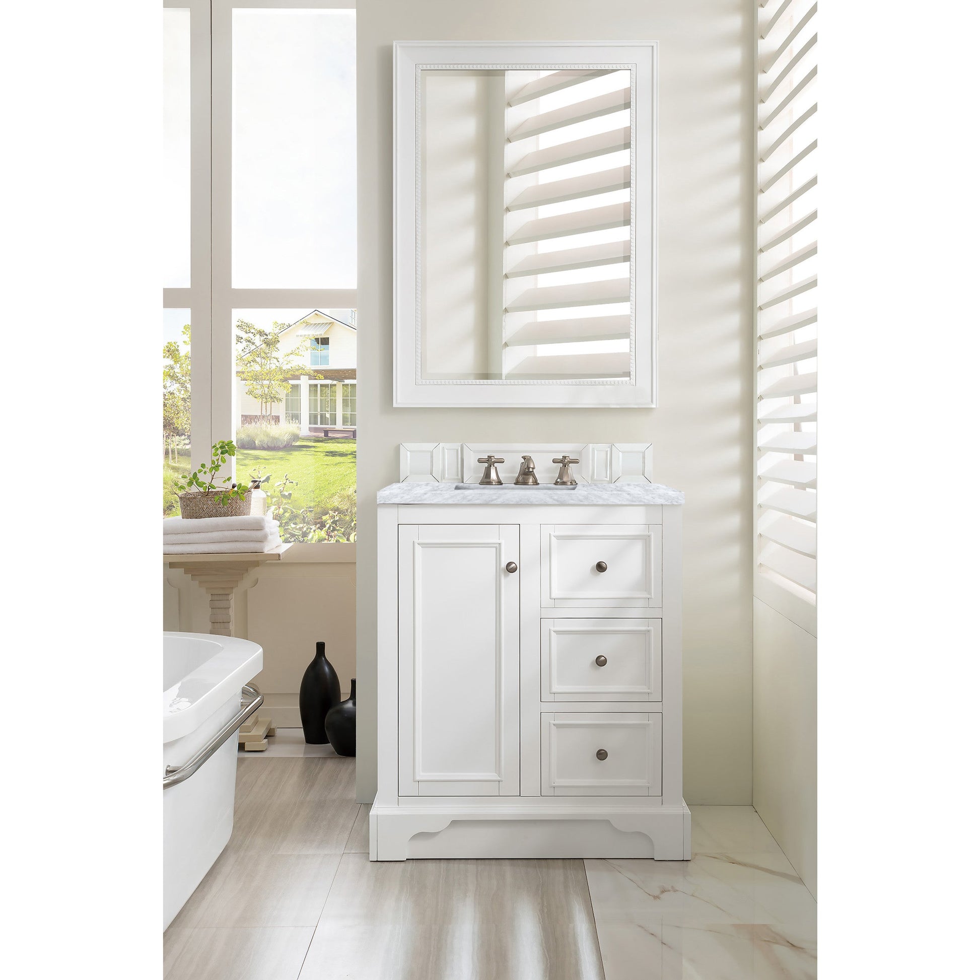 Bright White / Carrara White - 3 Faucet Holes