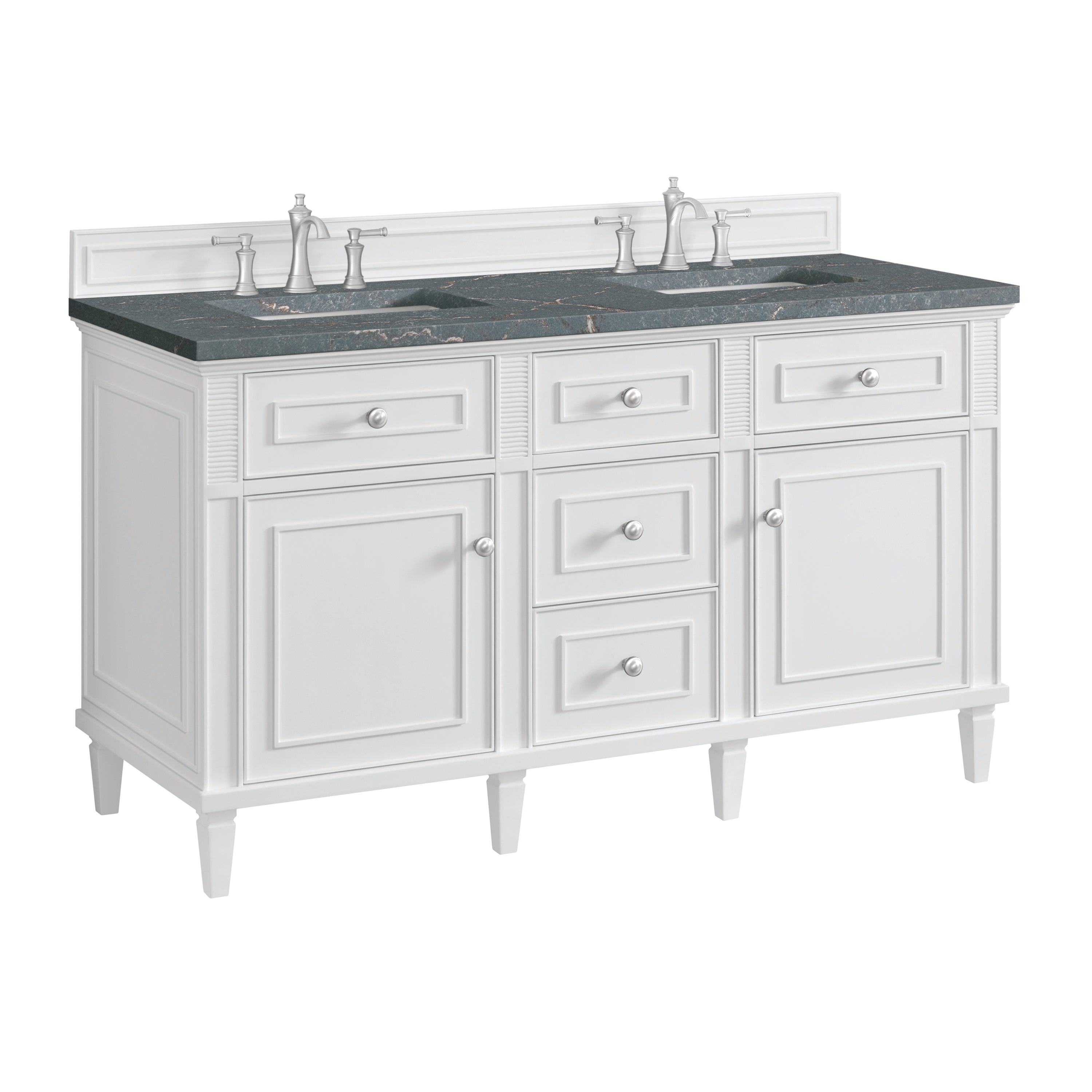 Bright White / Parisien Bleu - 3 Faucet Holes