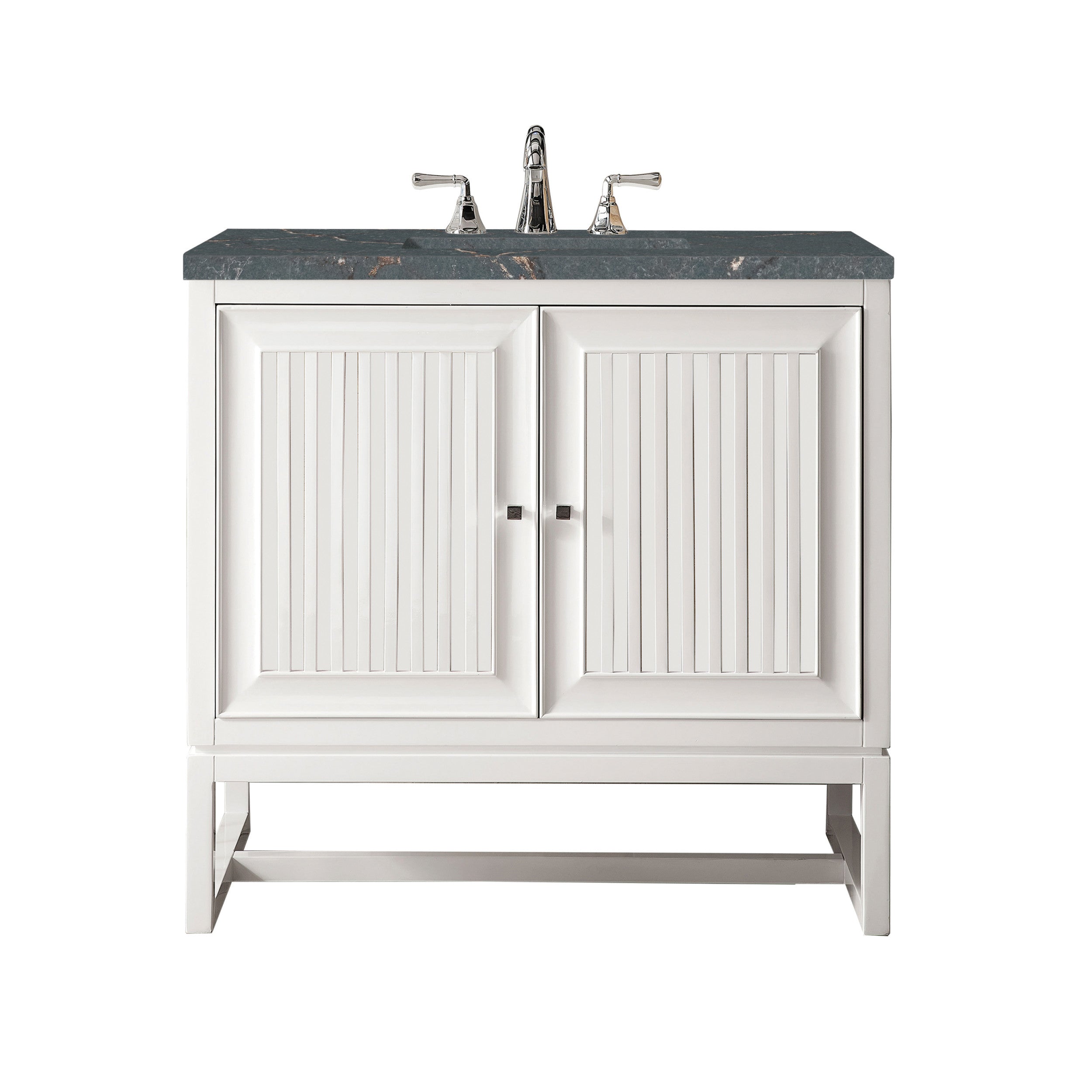 Glossy White / Parisien Bleu - 3 Faucet Holes