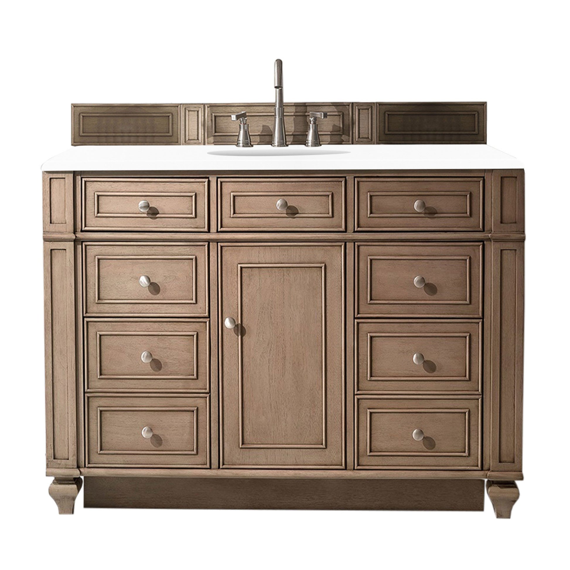 Whitewashed Walnut / White Zeus - 3 Faucet Holes