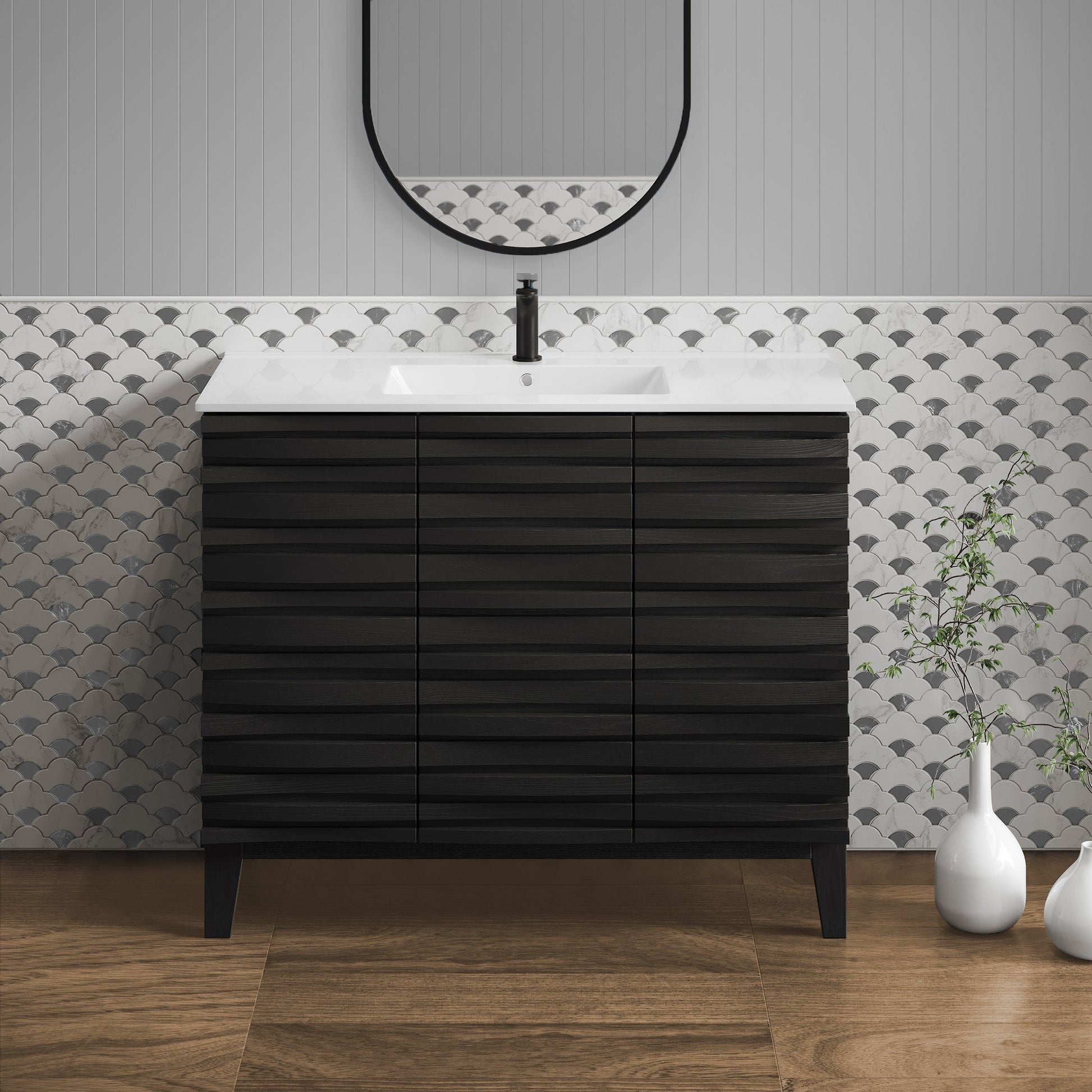 Black Oak / White / 1-Hole
