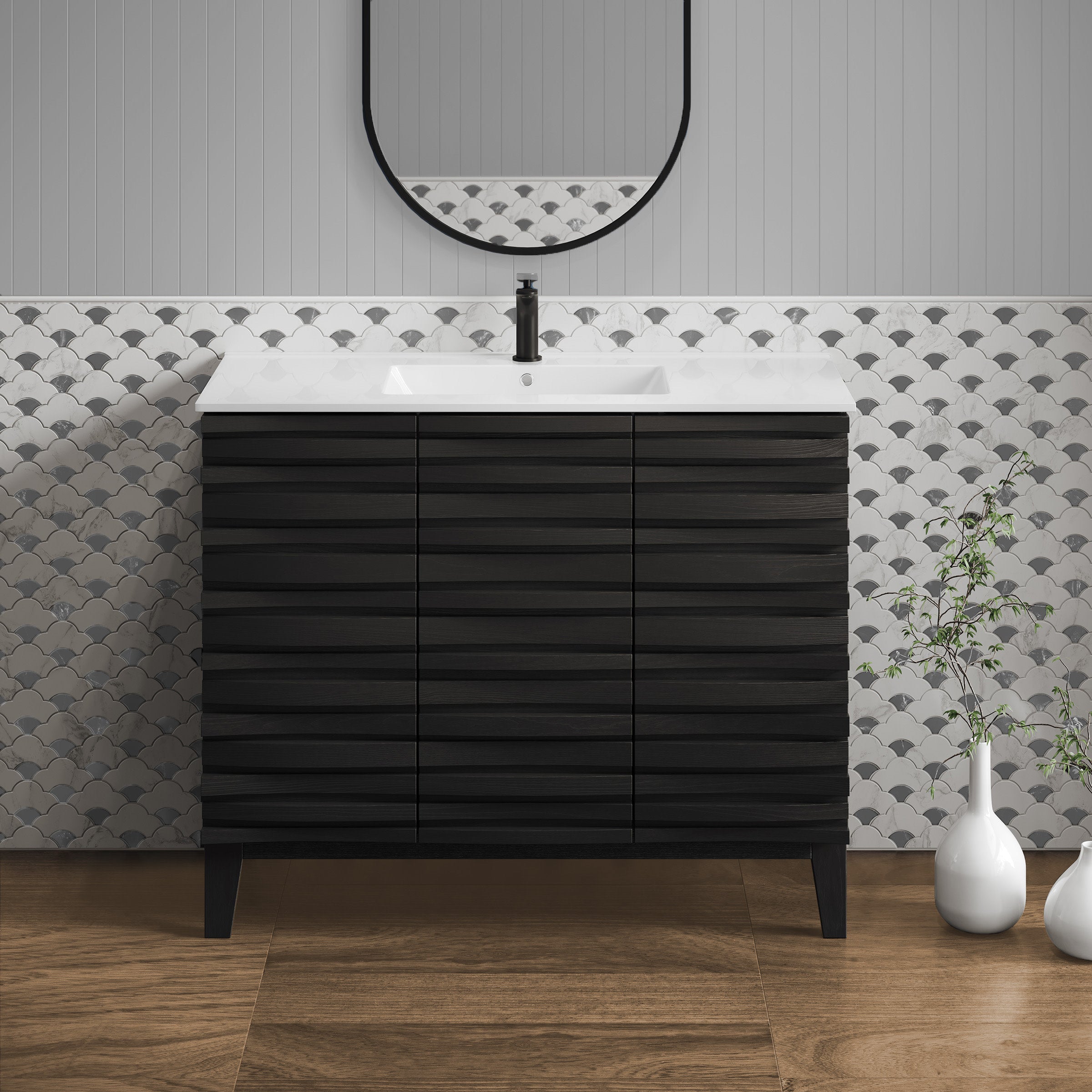 Black Oak / White / 1-Hole