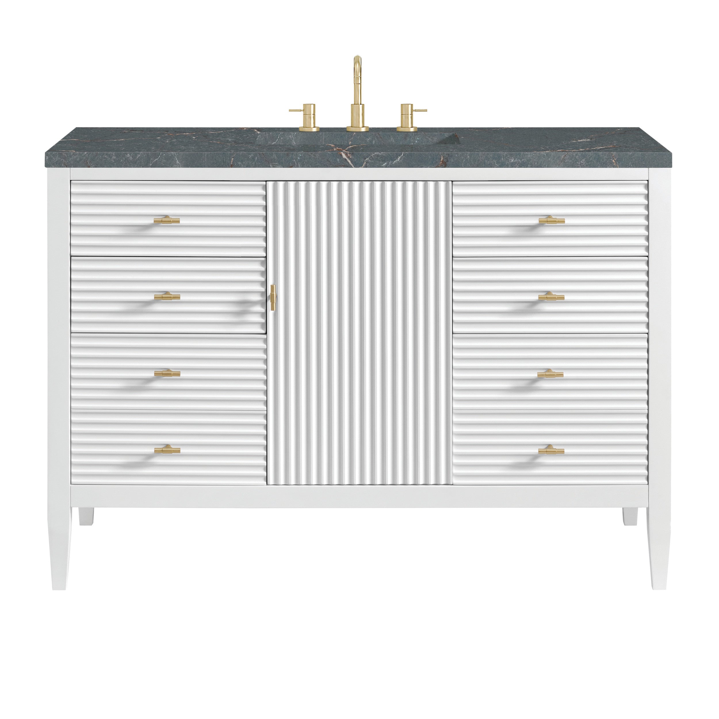 Bright White / Parisien Bleu - 3 Faucet Holes
