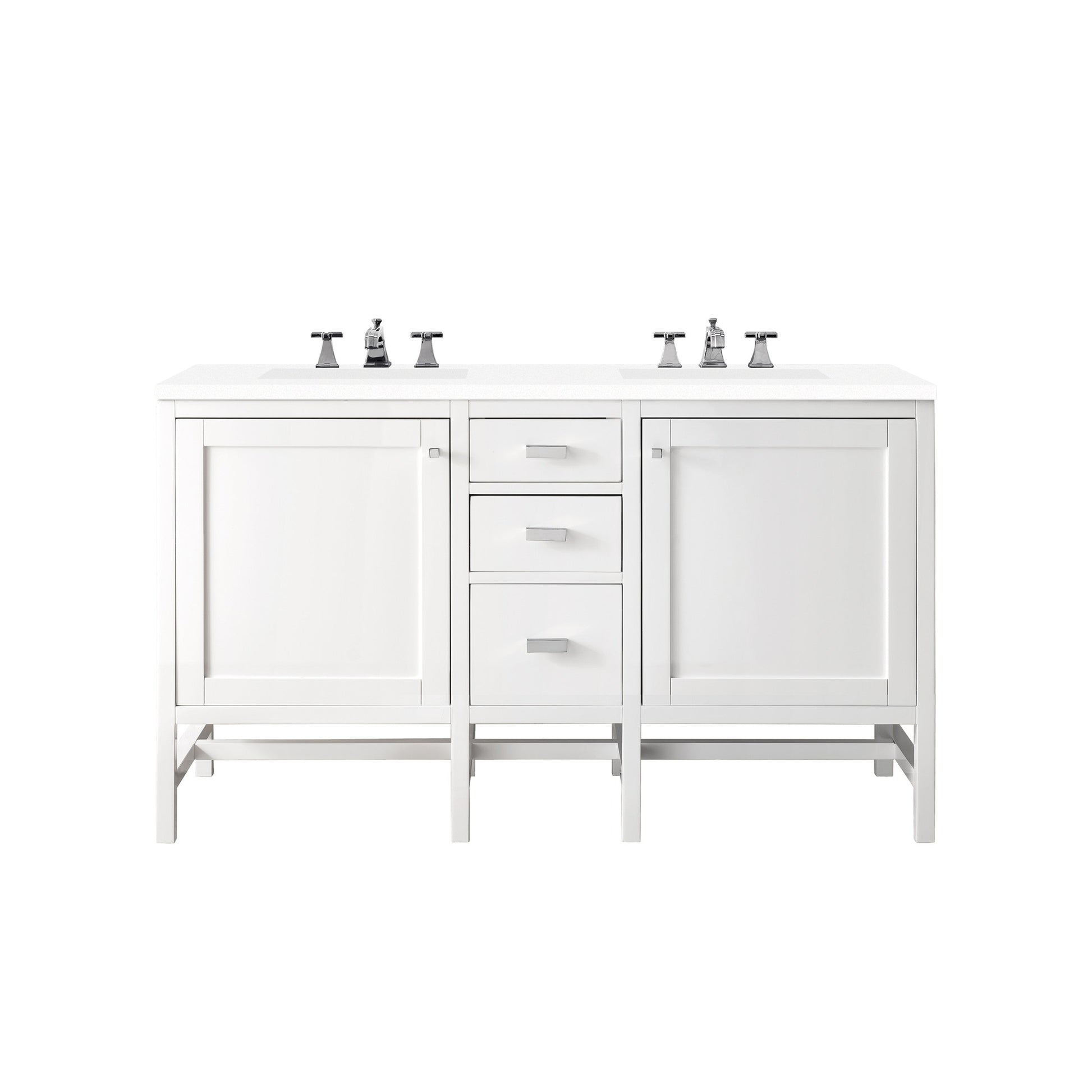 Glossy White / White Zeus - 3 Faucet Holes