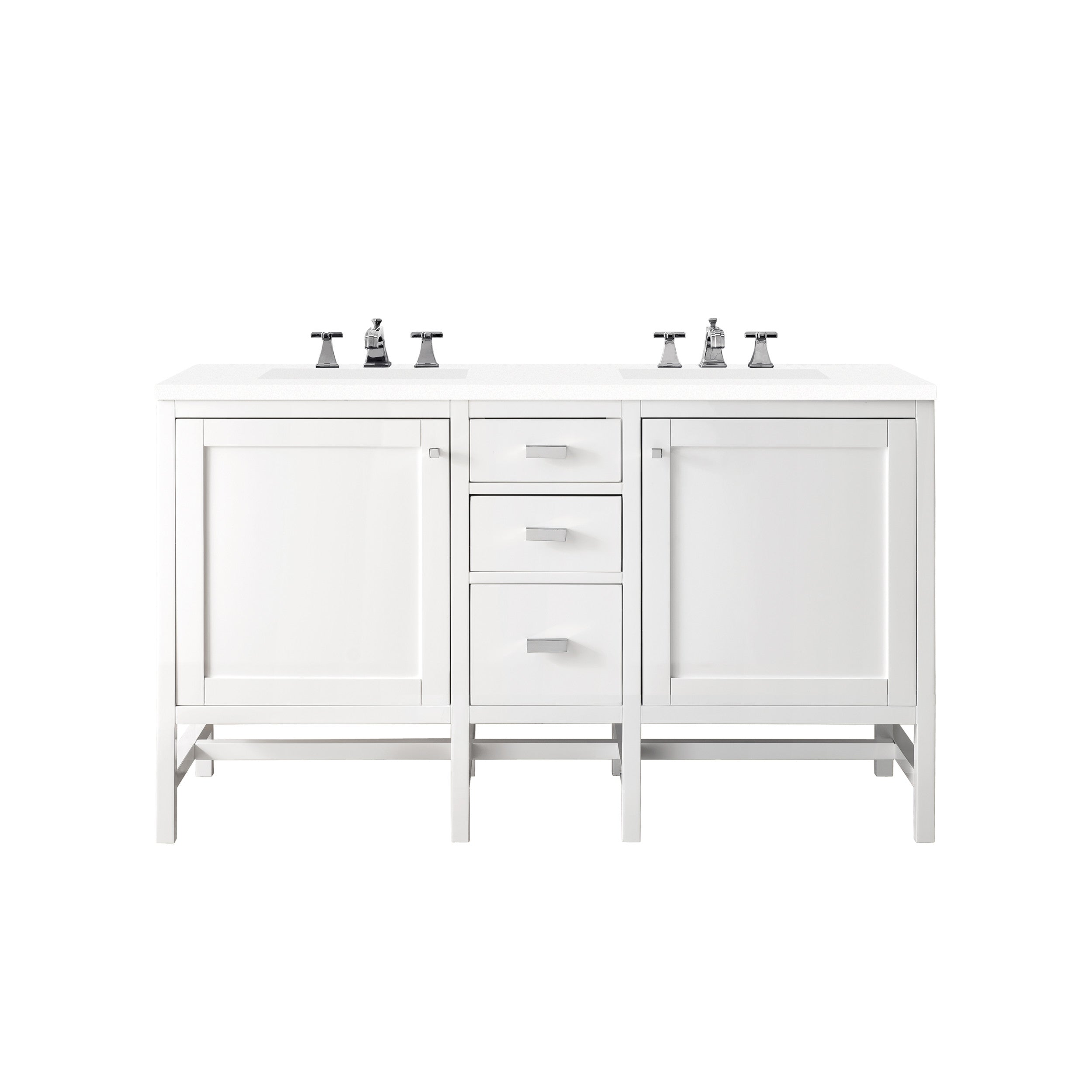 Glossy White / White Zeus - 3 Faucet Holes