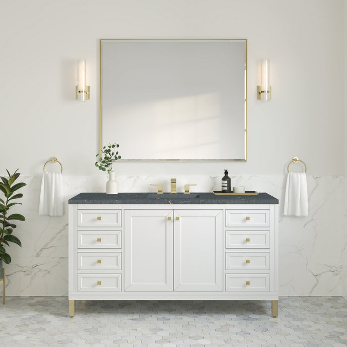 Glossy White / Parisien Bleu - 3 Faucet Holes