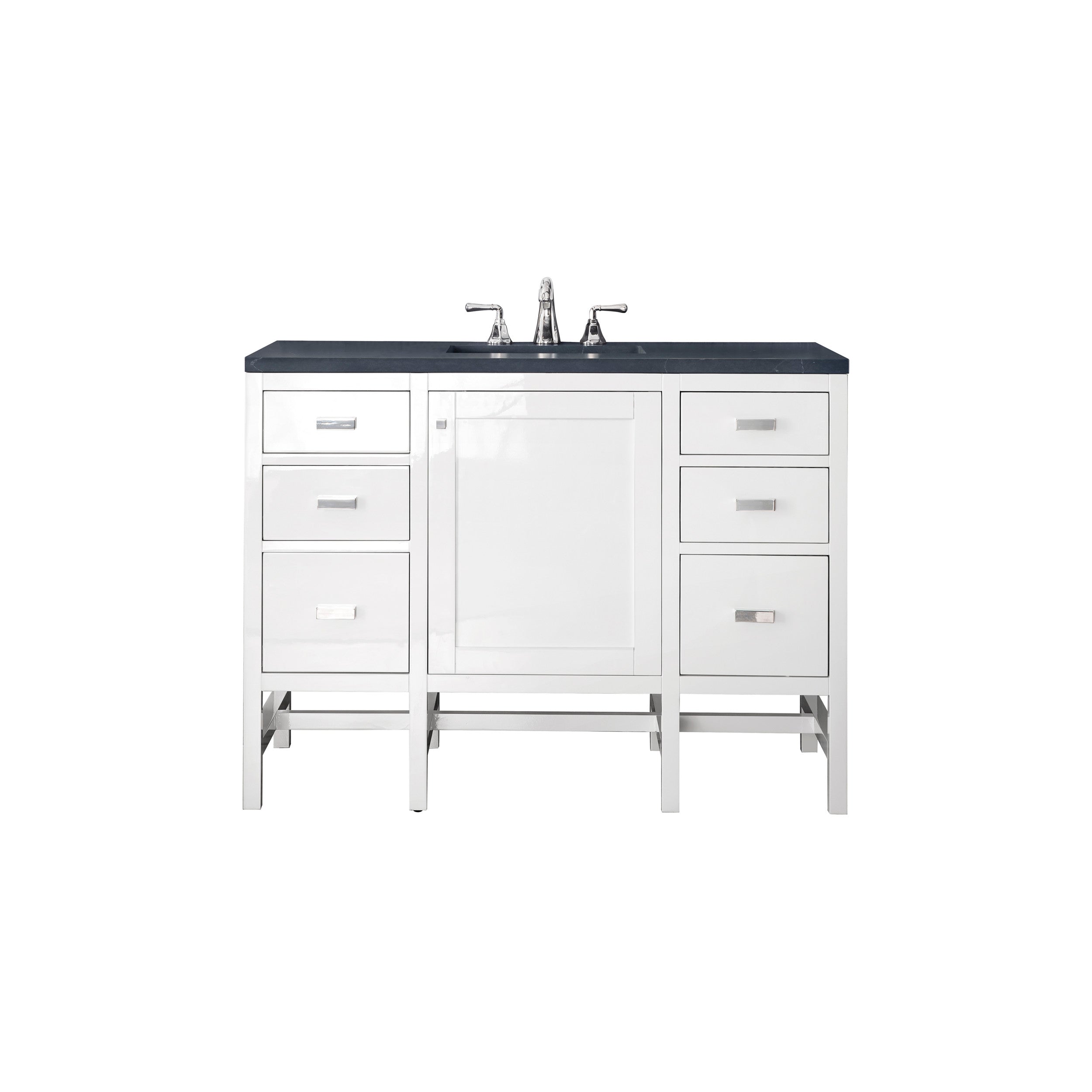 Glossy White / Charcoal Soapstone - 3 Faucet Holes