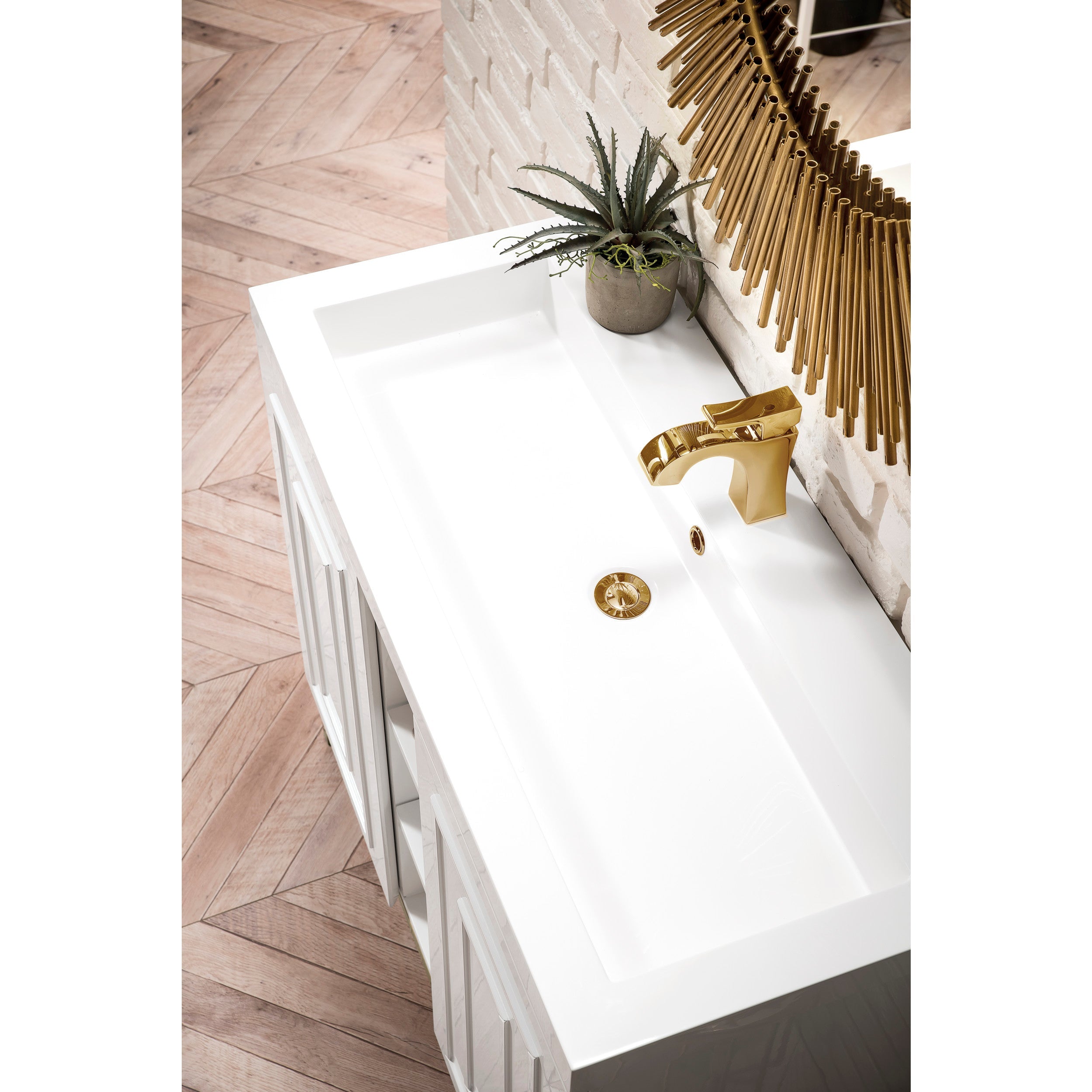 Glossy White / White Glossy - 1 Faucet Hole