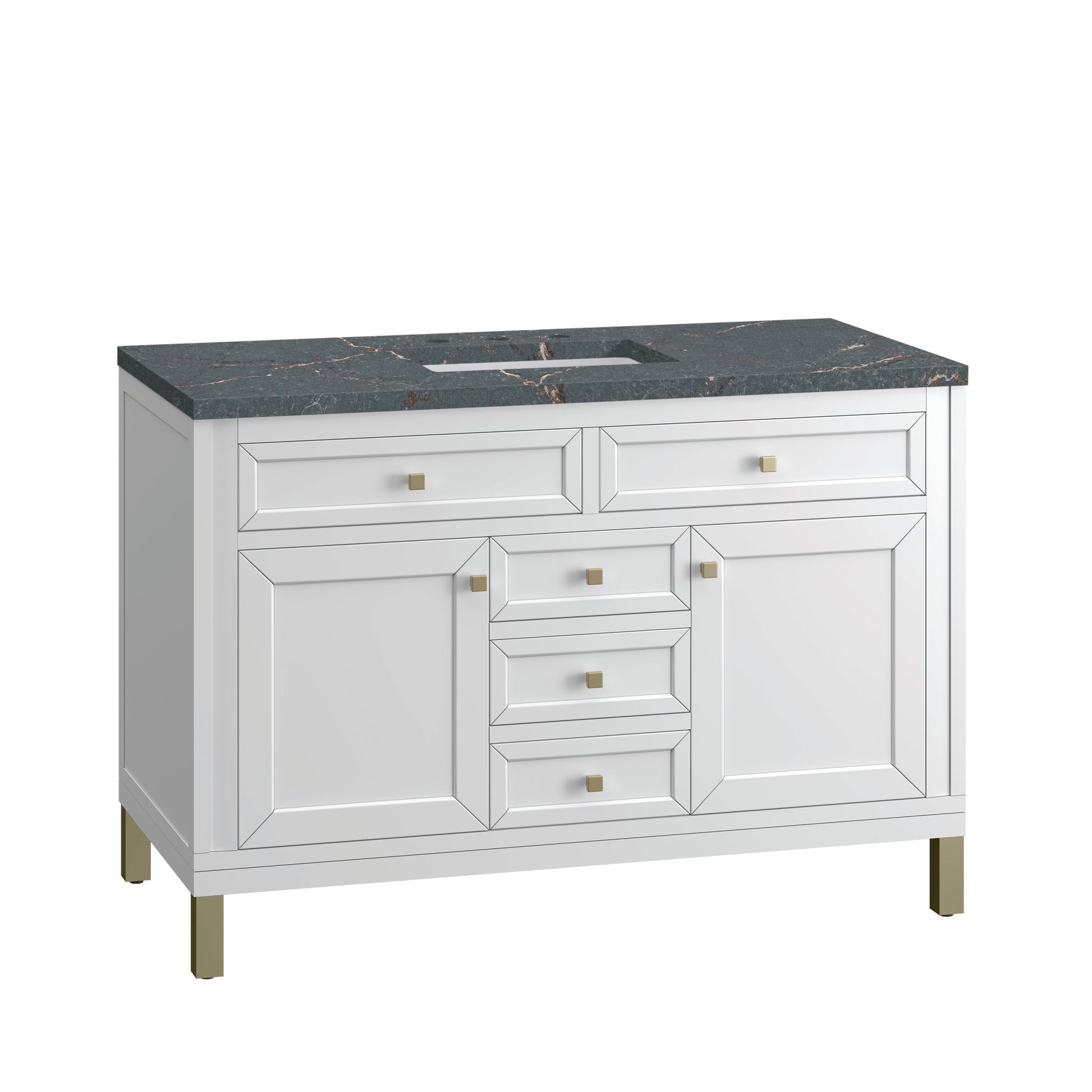 Glossy White / Parisien Bleu - 3 Faucet Holes