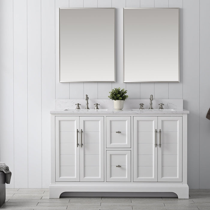 Vanity Art Madison 54" Double Sink 4 Door and 2 Drawer Bathroom Vanity with Top