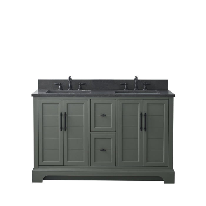 Vanity Art Madison 54" Double Sink 4 Door and 2 Drawer Bathroom Vanity with Top