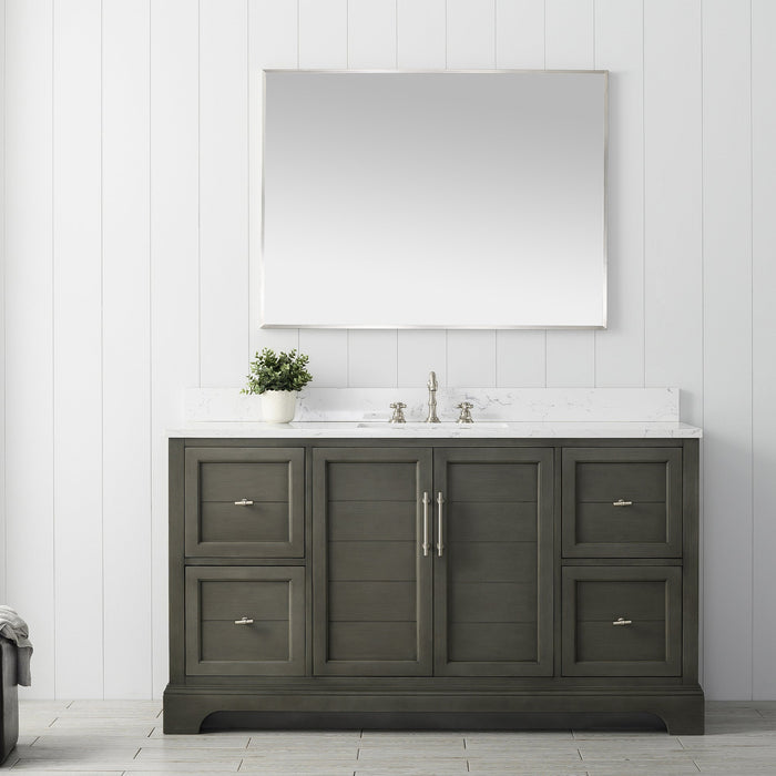 Vanity Art Madison 60" Single Sink 2 Door and 4 Drawer Bathroom Vanity with Top