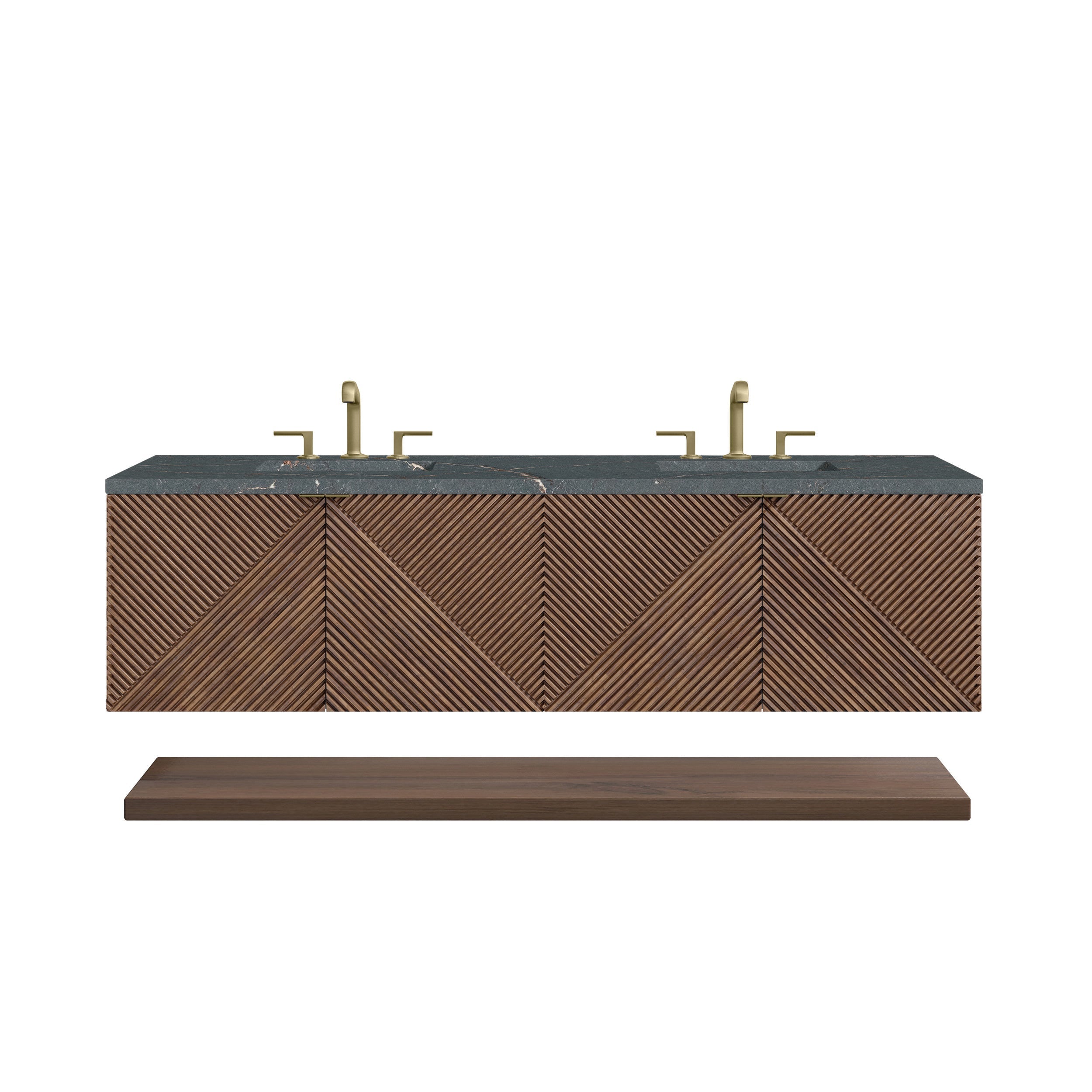 Chestnut / Parisien Bleu - 3 Faucet Holes