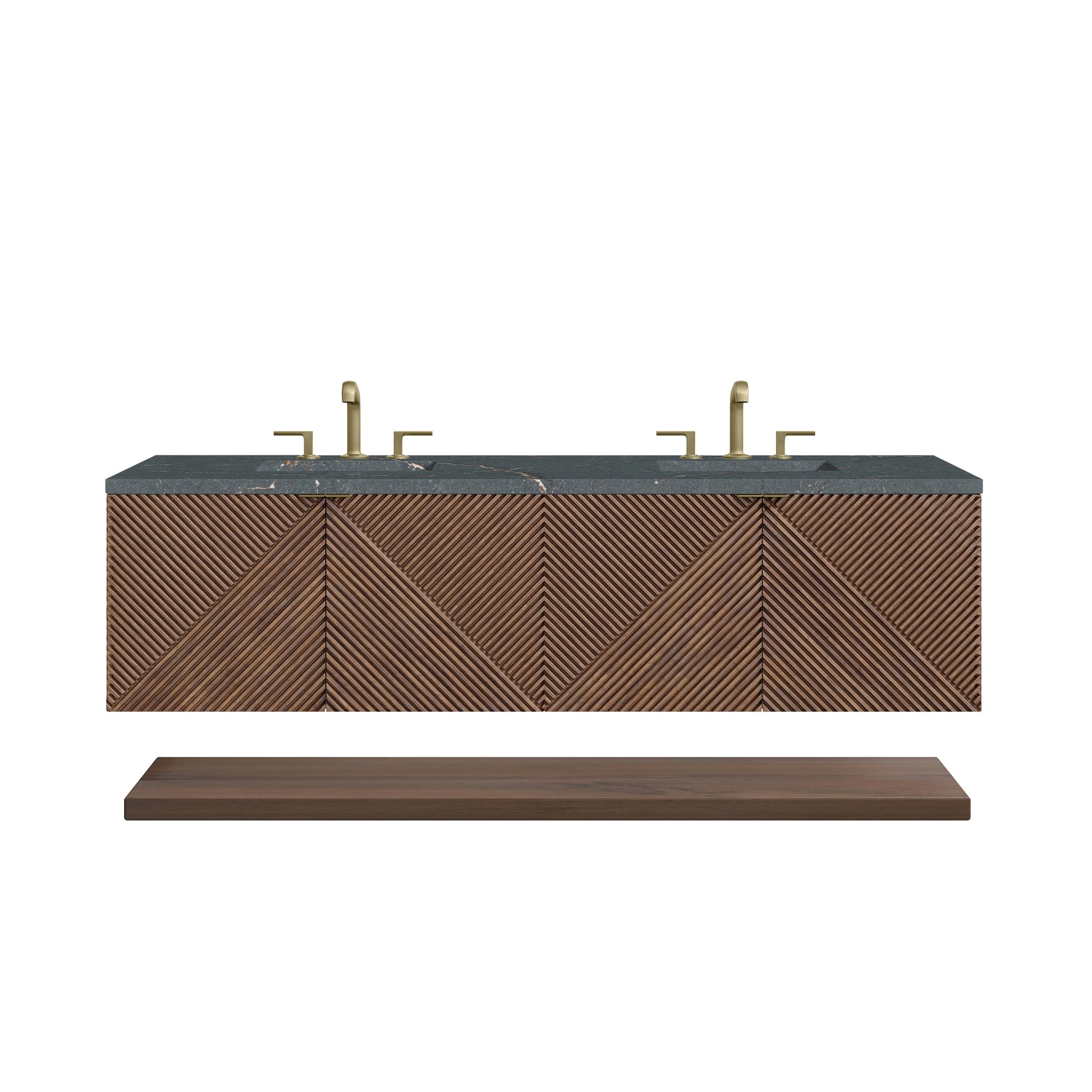 Chestnut / Parisien Bleu - 3 Faucet Holes
