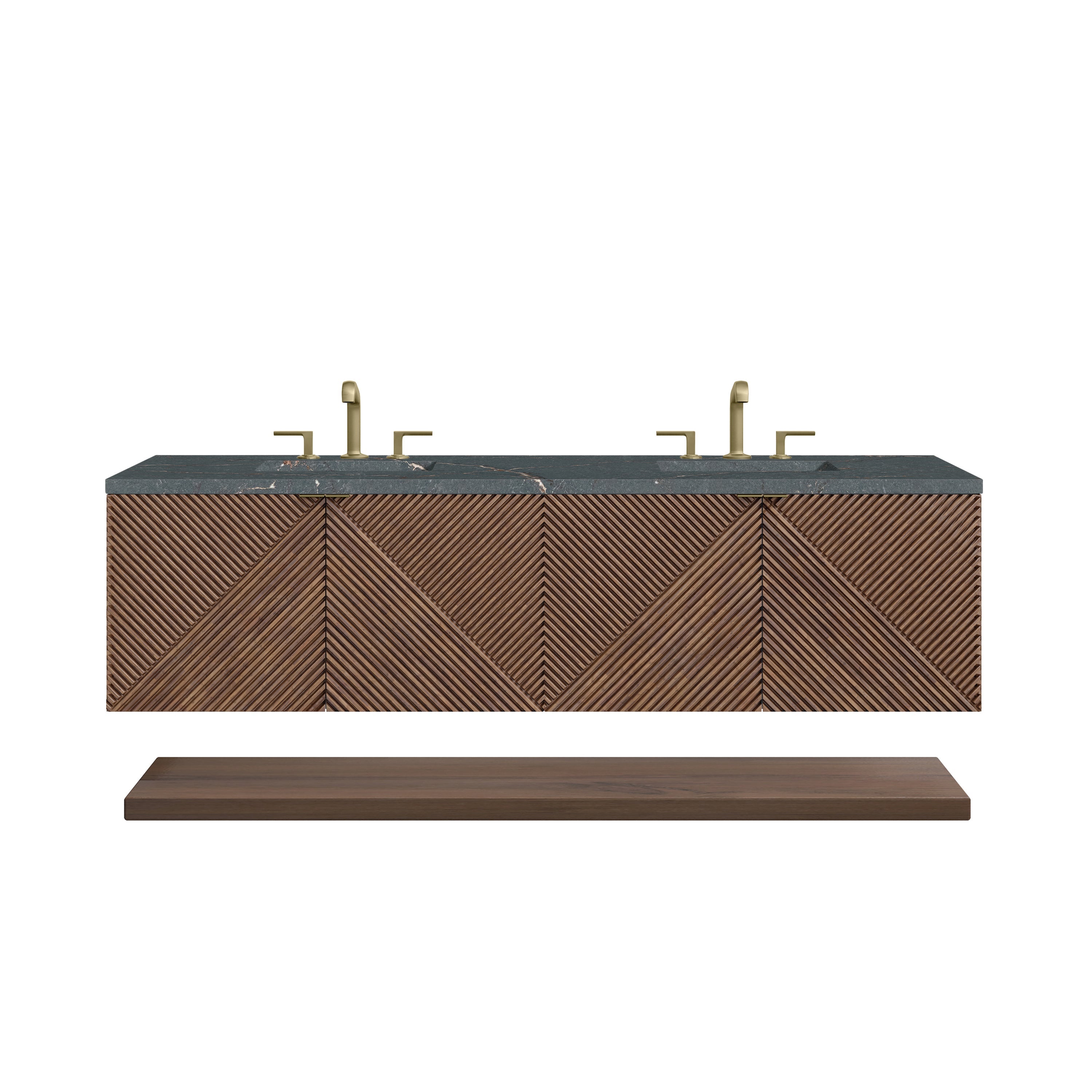 Chestnut / Parisien Bleu - 3 Faucet Holes