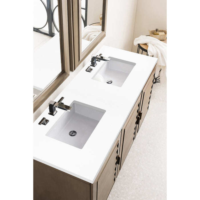 Whitewashed Walnut / White Zeus - 3 Faucet Holes