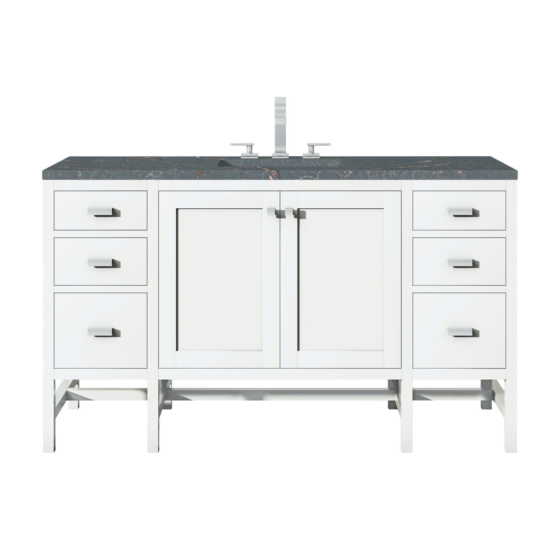 Glossy White / Parisien Bleu - 3 Faucet Holes
