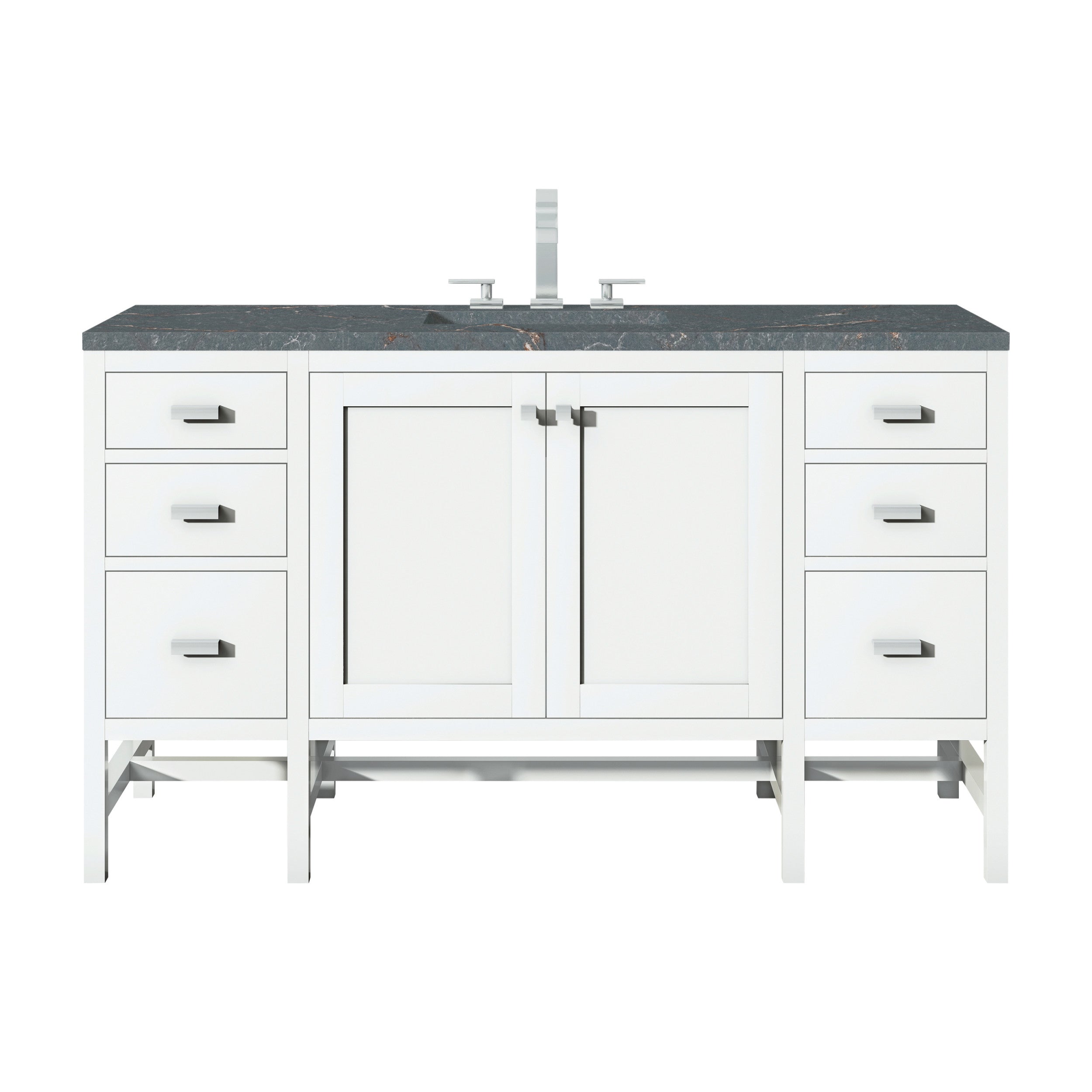 Glossy White / Parisien Bleu - 3 Faucet Holes