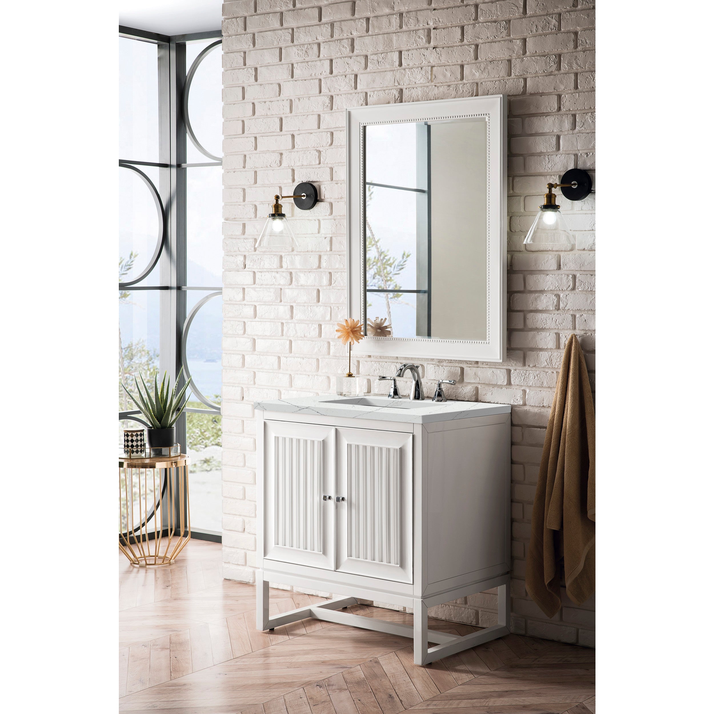 Glossy White / Ethereal Noctis - 3 Faucet Holes