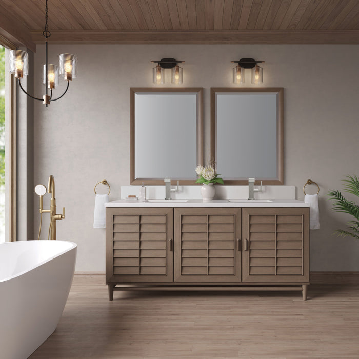 Whitewashed Walnut / White Zeus - 1 Faucet Hole