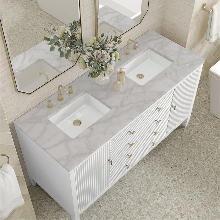 Bright White / Victorian Silver - 3 Faucet Holes