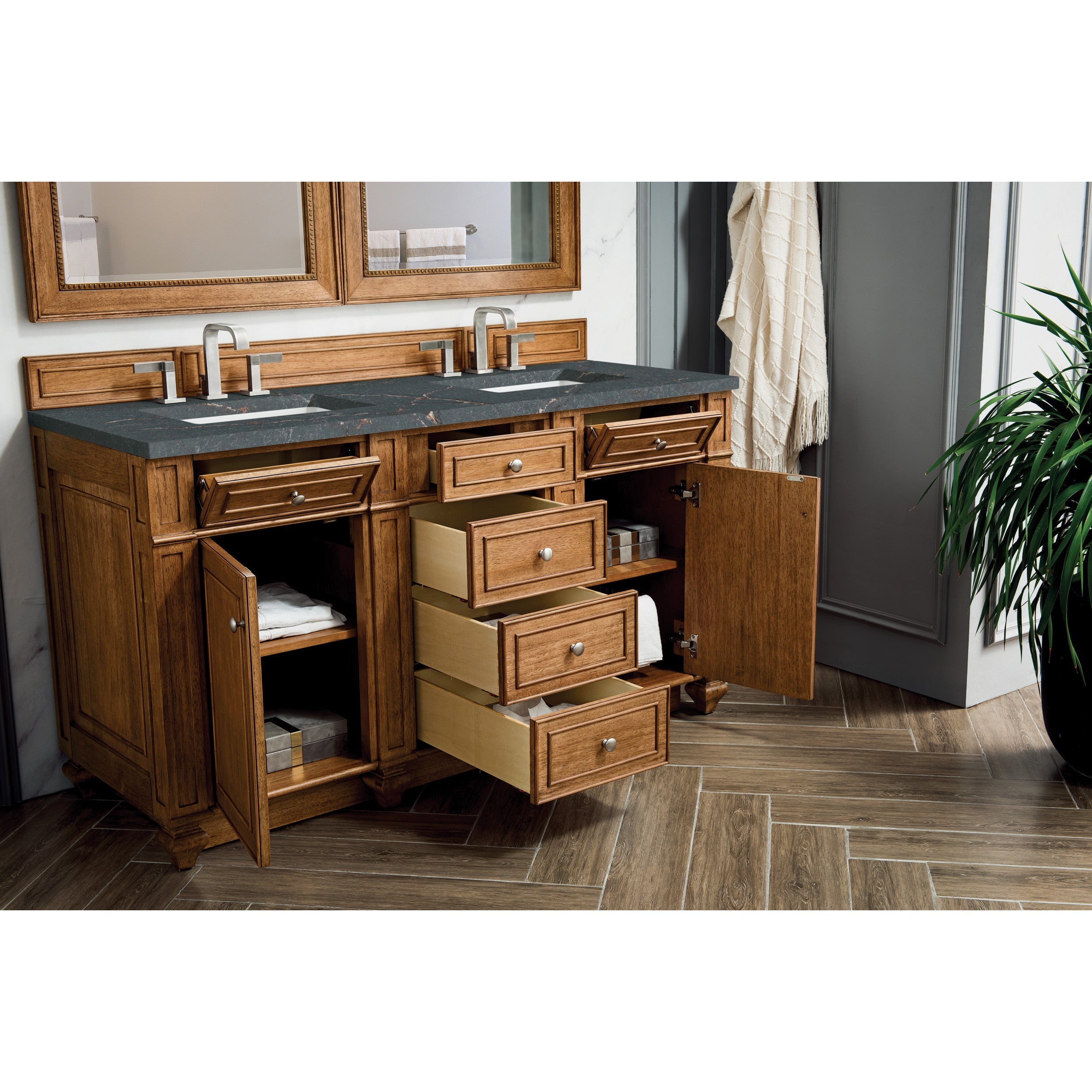 Saddle Brown / Parisien Bleu - 3 Faucet Holes