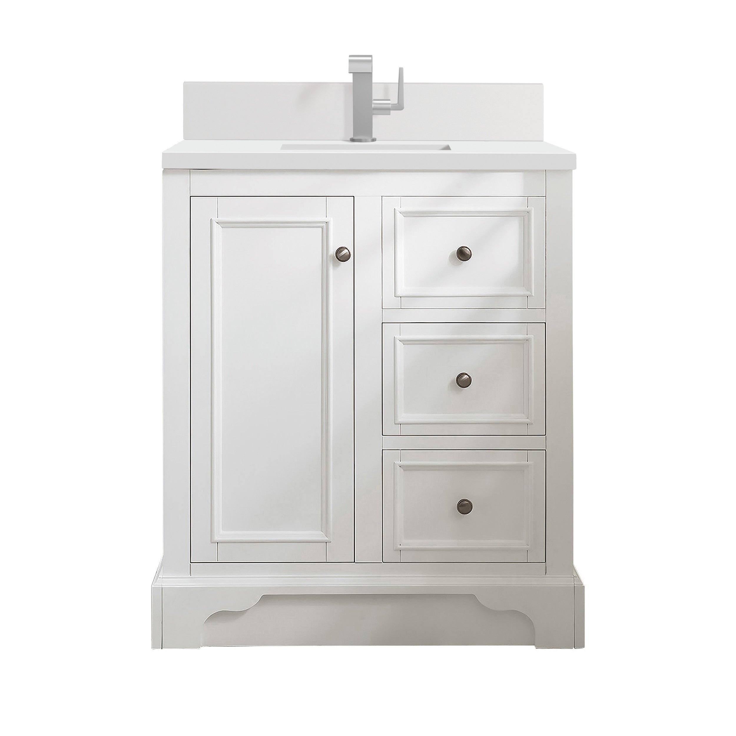 Bright White / White Zeus - 1 Faucet Hole