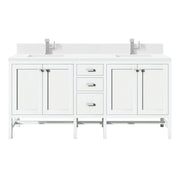 Glossy White / White Zeus - 1 Faucet Hole