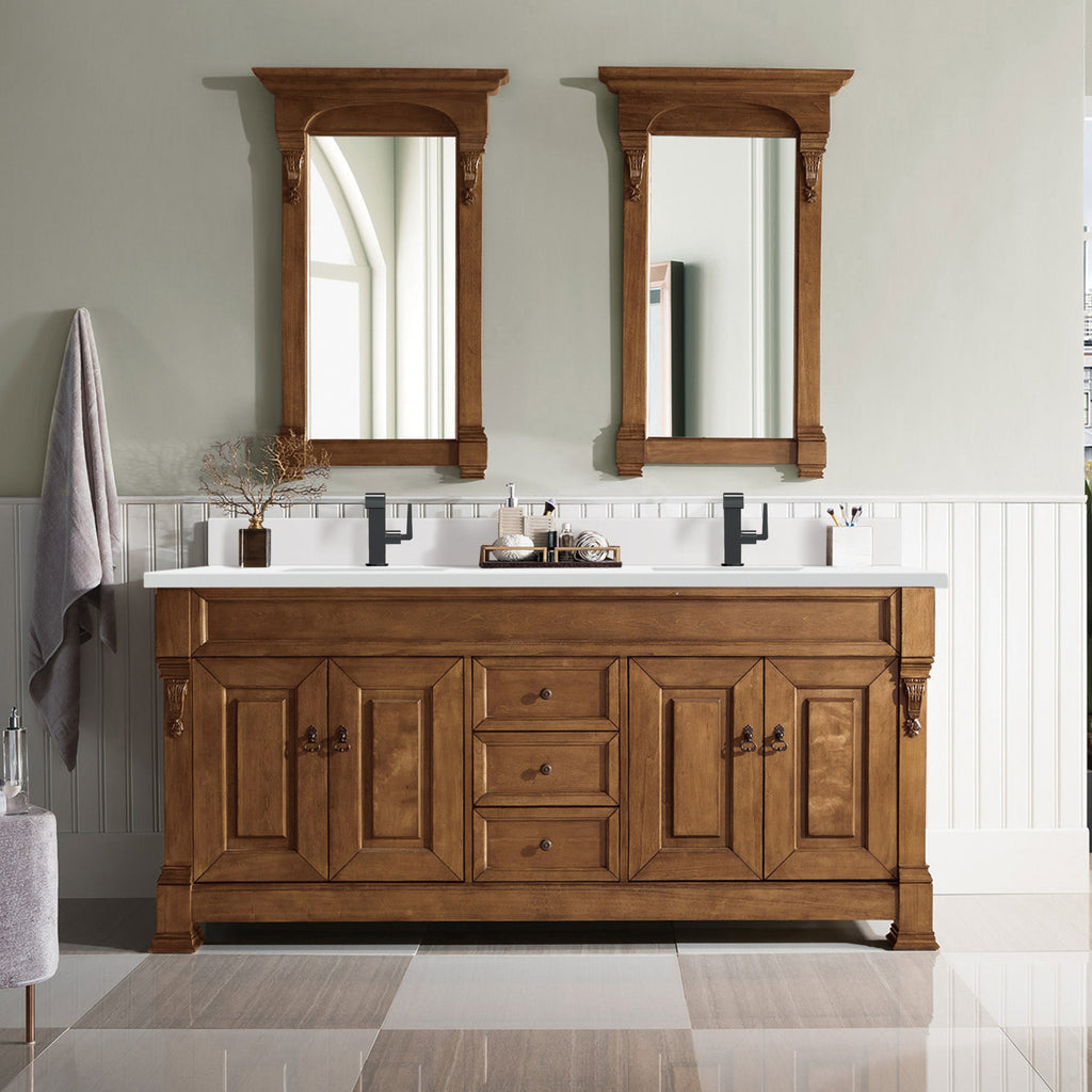 Country Oak / White Zeus - 1 Faucet Hole