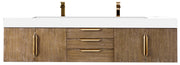 Latte Oak / Radiant Gold / Glossy White - 1 Faucet Hole