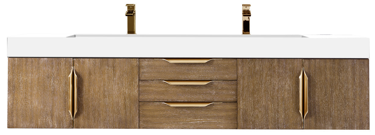 Latte Oak / Radiant Gold / Glossy White - 1 Faucet Hole