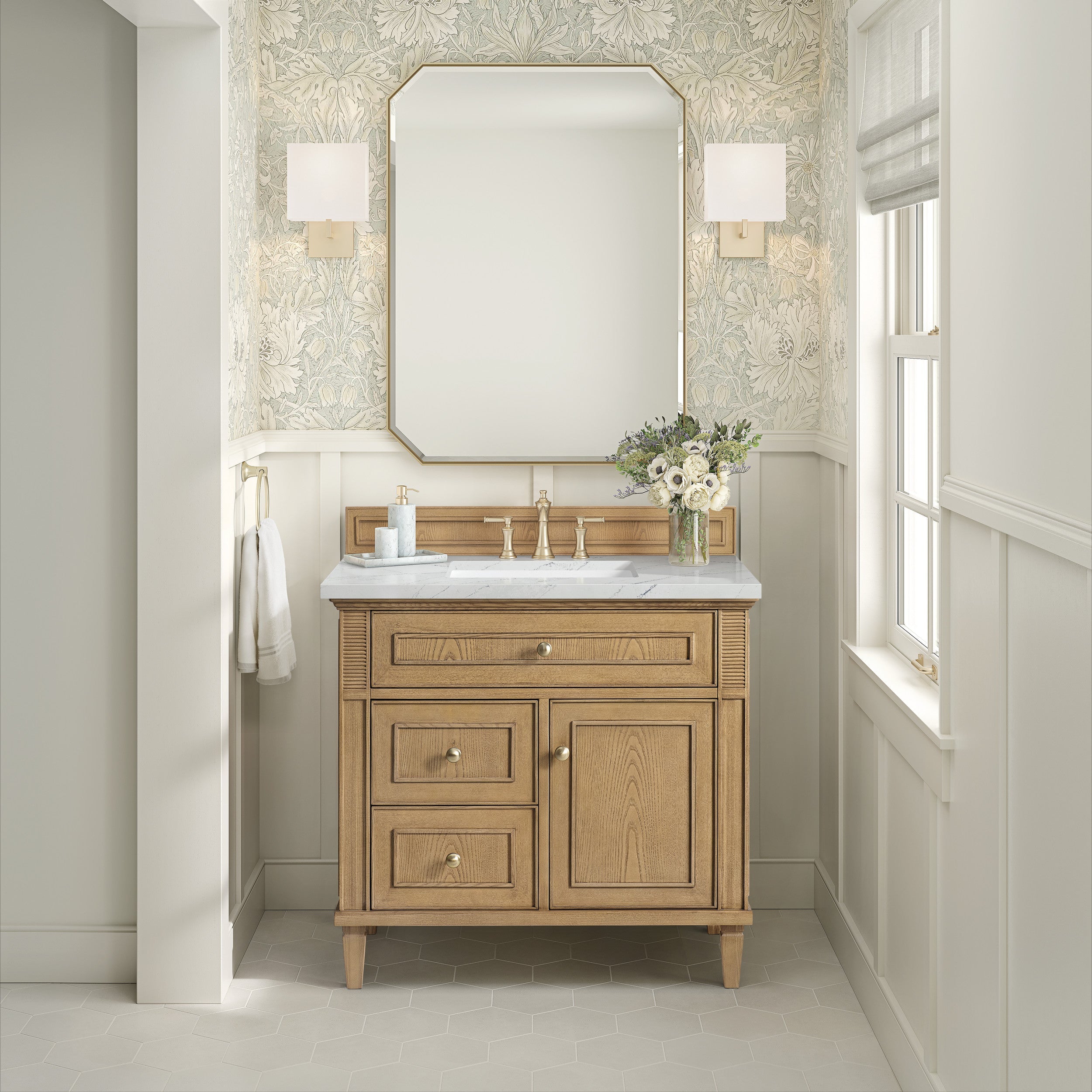 Light Natural Oak / Ethereal Noctis - 3 Faucet Holes
